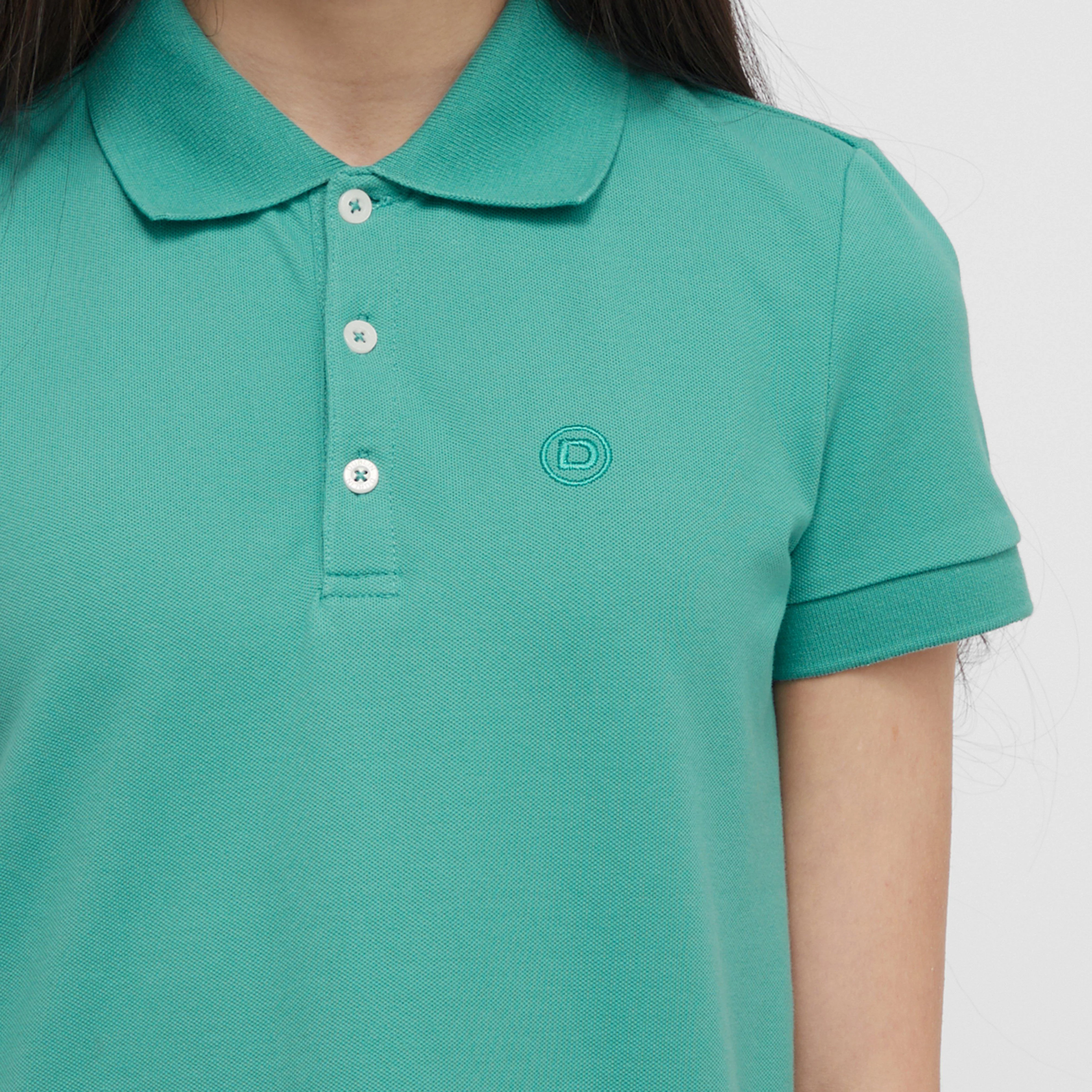 Kids Darcy Short Sleeved Polo Dusty Turquoise - Image 4