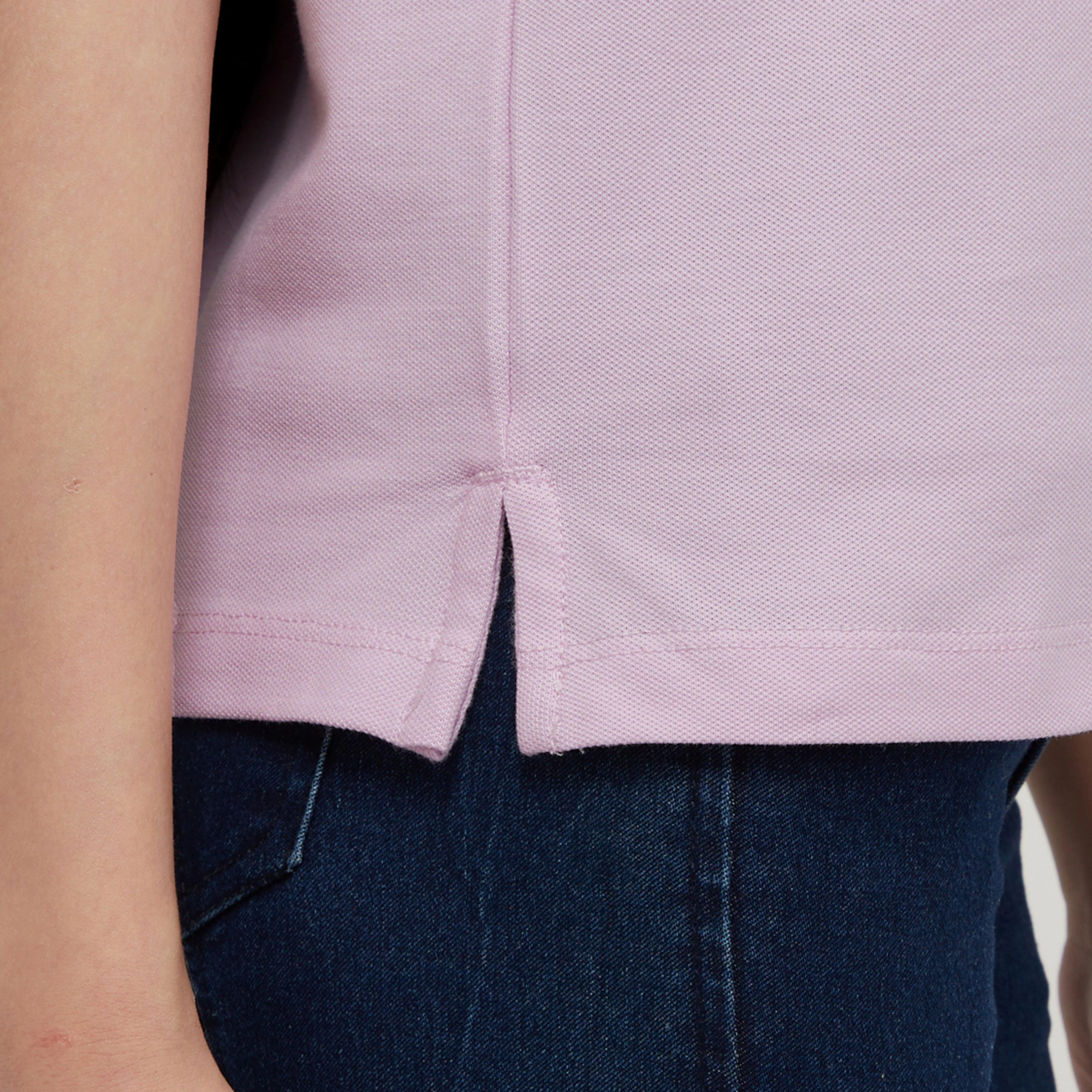 Kids Darcy Short Sleeved Polo Purple Blush - Image 6