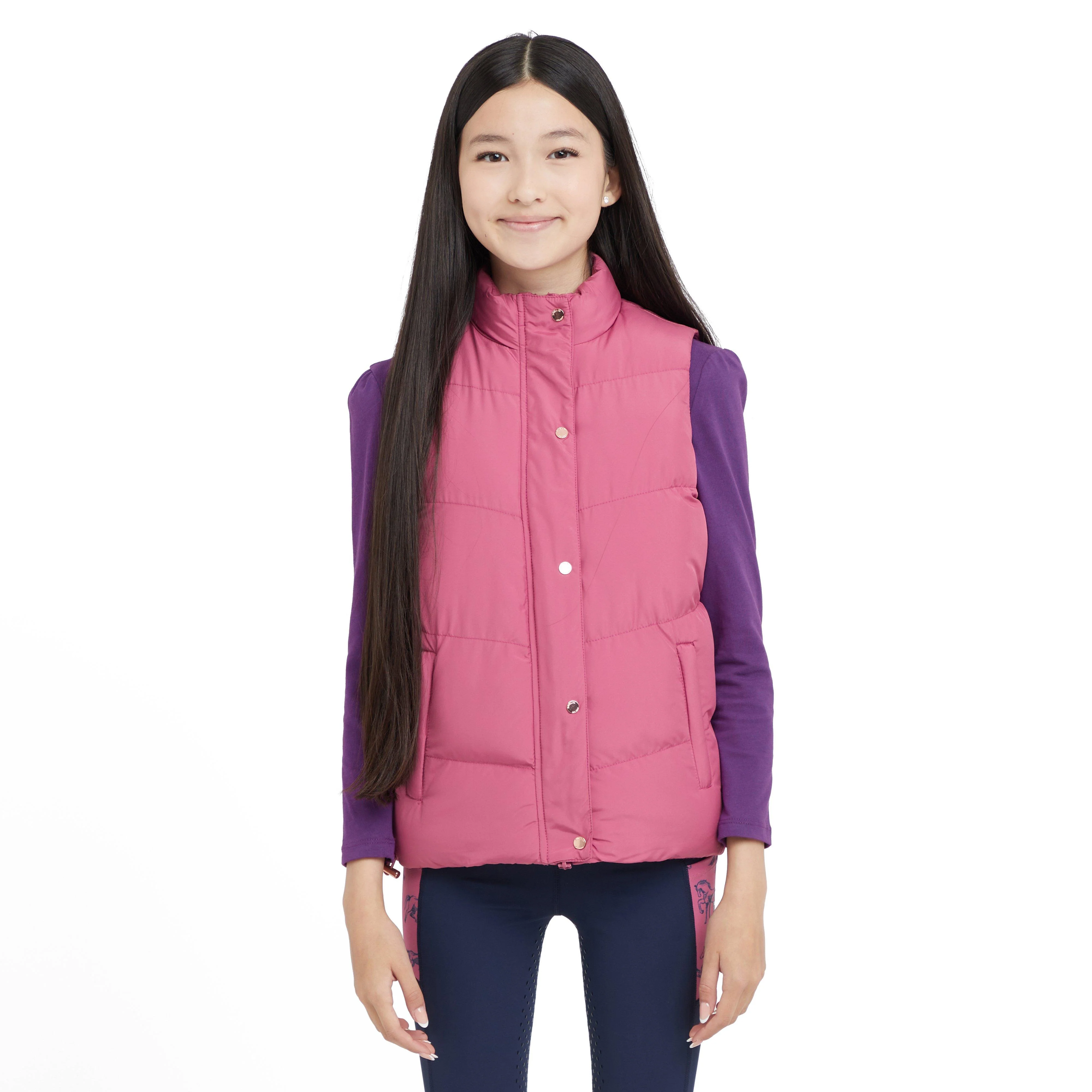 Kids Patrice Everyday Puffer Vest Red Violet - Image 9