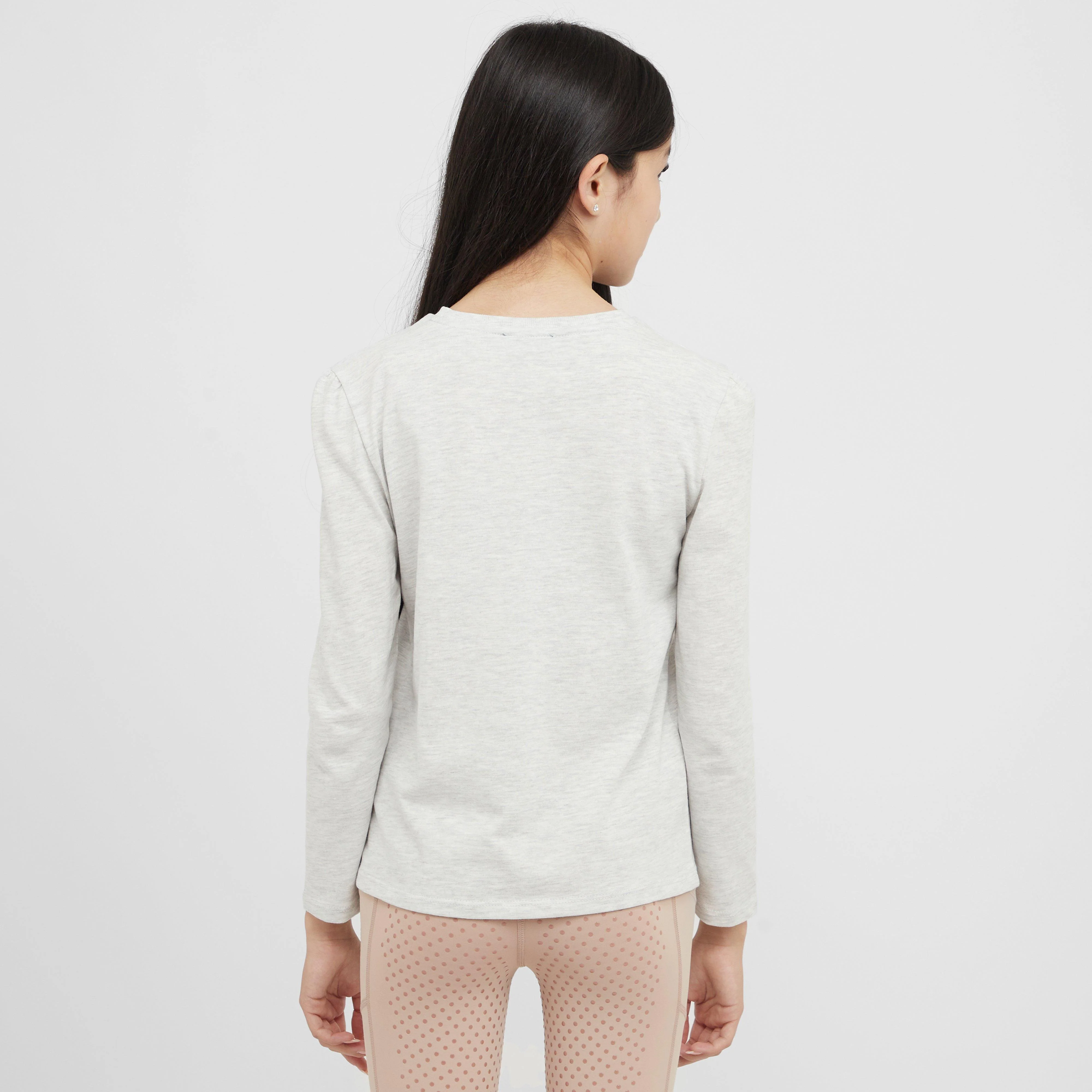 Kids Poppy Puff Sleeve Tee White Marle/Nordic Pony - Image 2