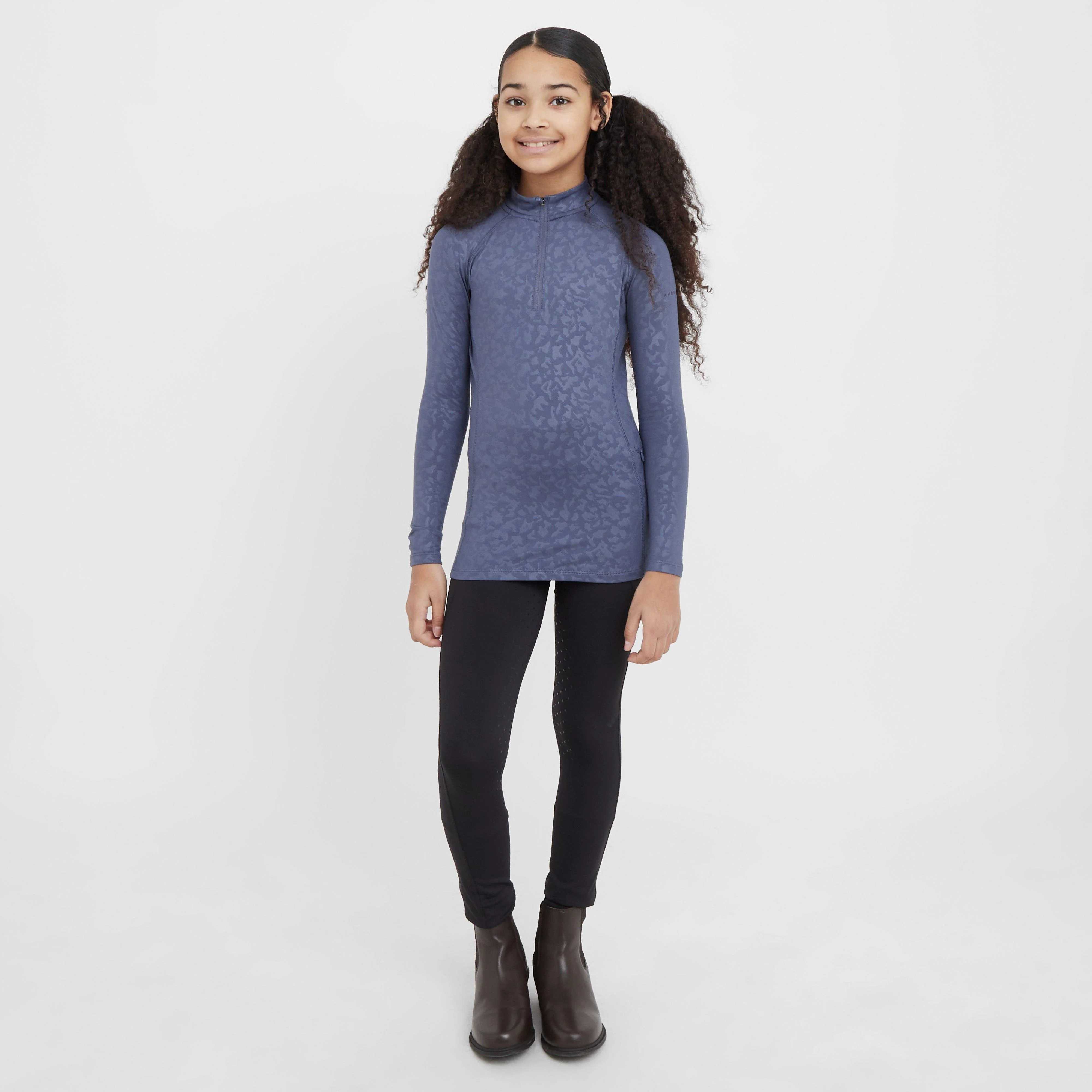 Kids Thermal Riding Tights Black - Image 3