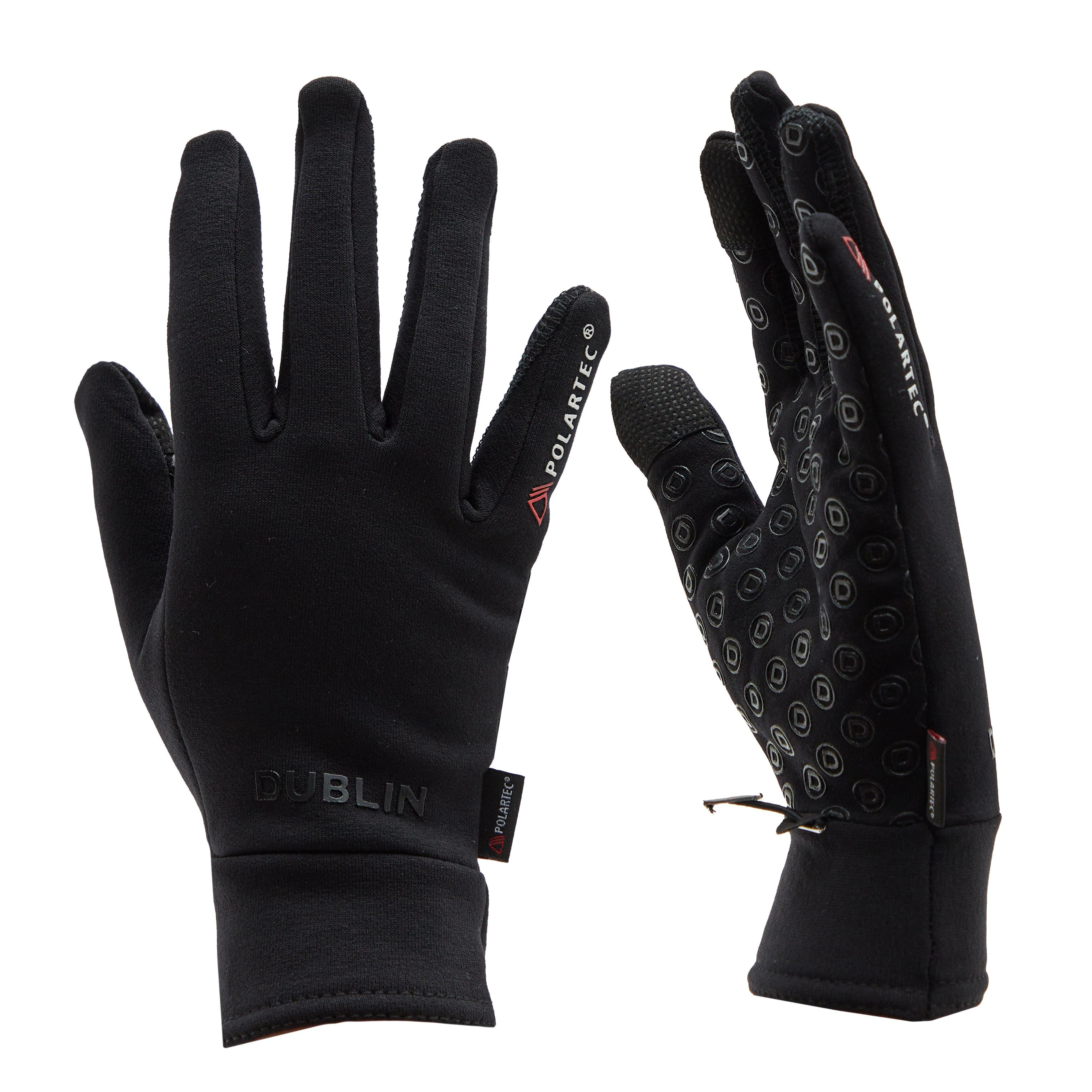 Polartec Fleece Riding Gloves Black - Image 4