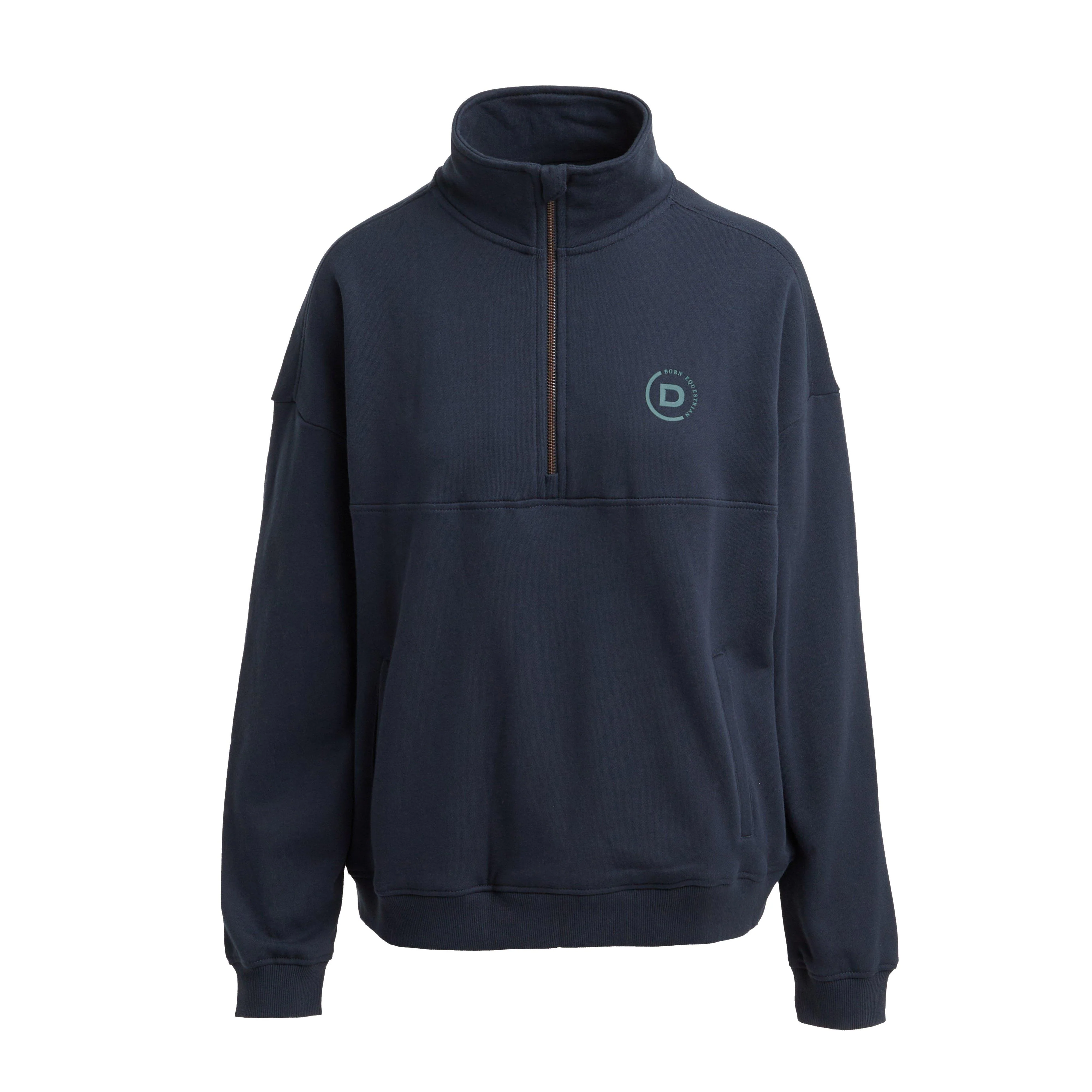Womens 1/4 Zip Fleece Pullover Navy - Image 8