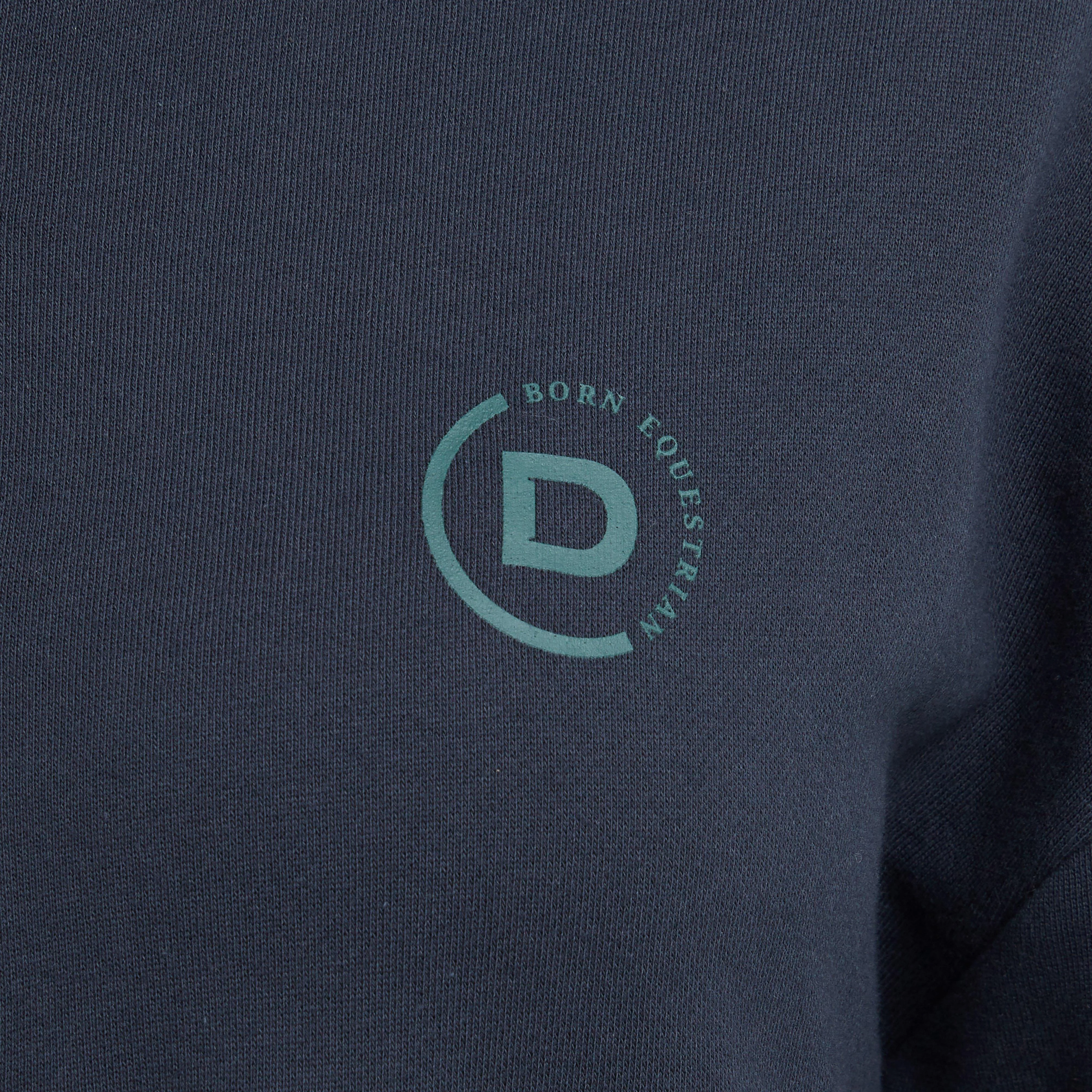 Womens 1/4 Zip Hooded Fleece Pullover Navy - Image 5