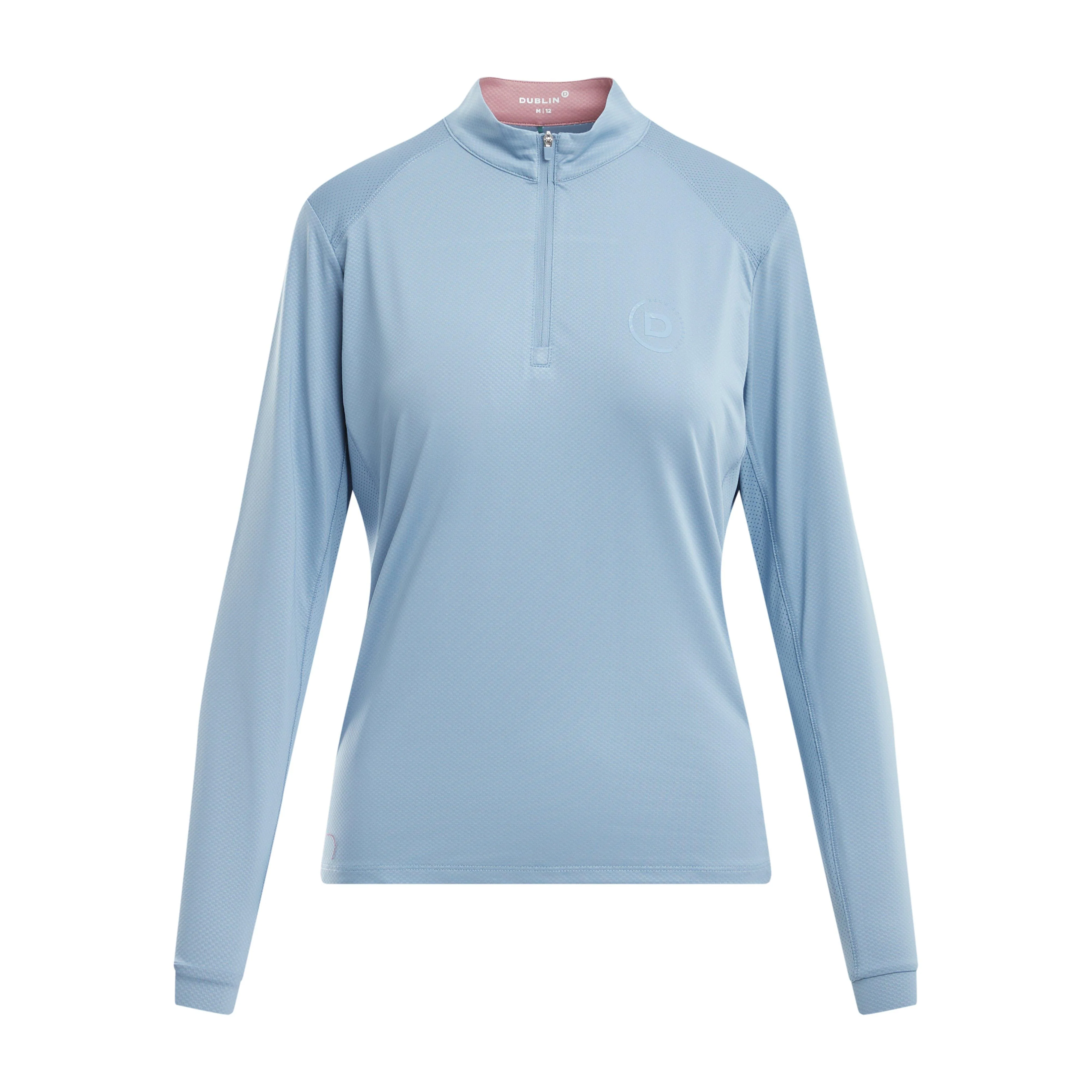 Womens Breathable Long Sleeved Riding Top Blue Fog - Image 5