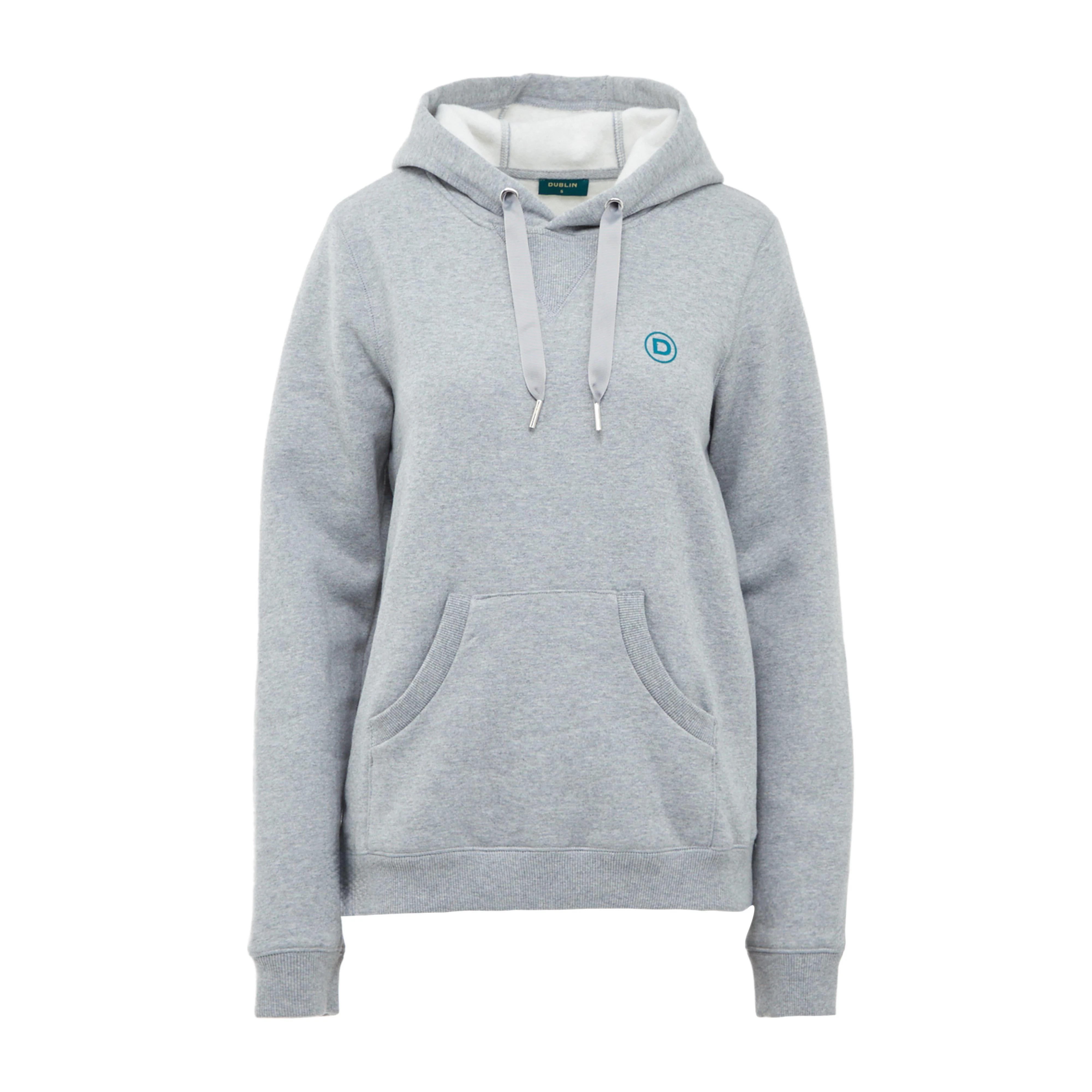 Womens Camile Contrast Tie Hoodie Grey Marle - Image 6