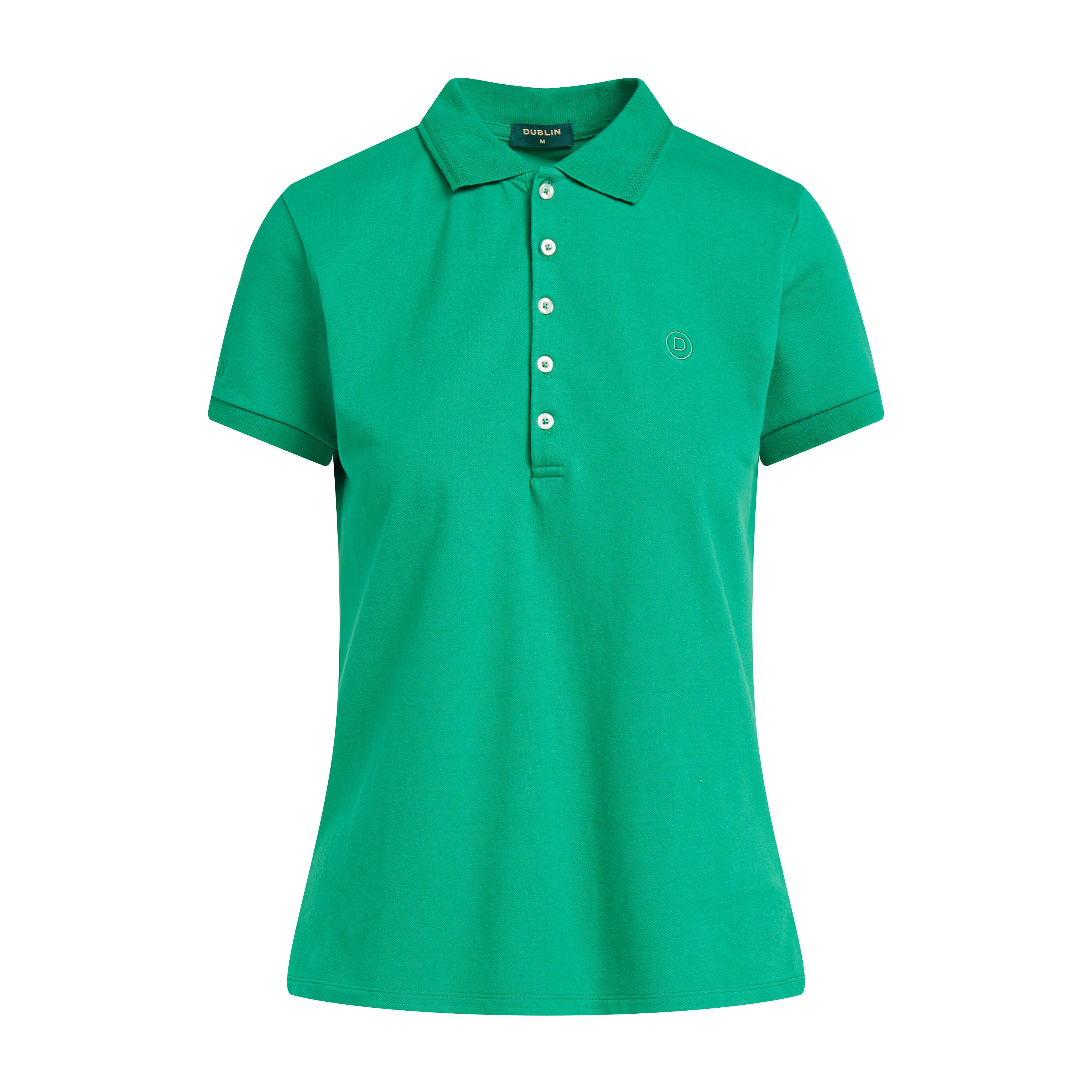 Womens Lily Cap Sleeve Polo Green - Image 7