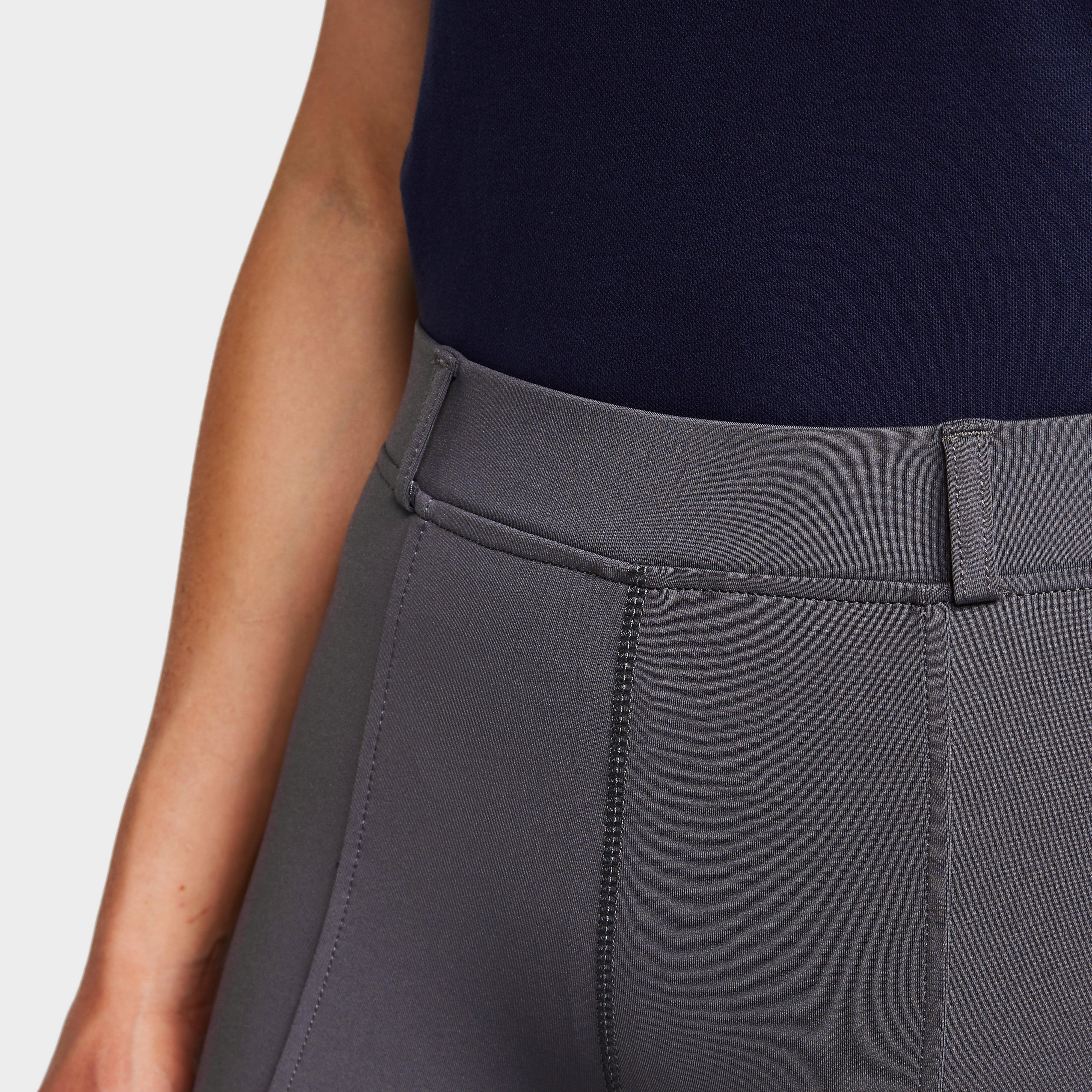 Womens Performance Flex Knee Patch Riding Tights Charcoal - Image 5
