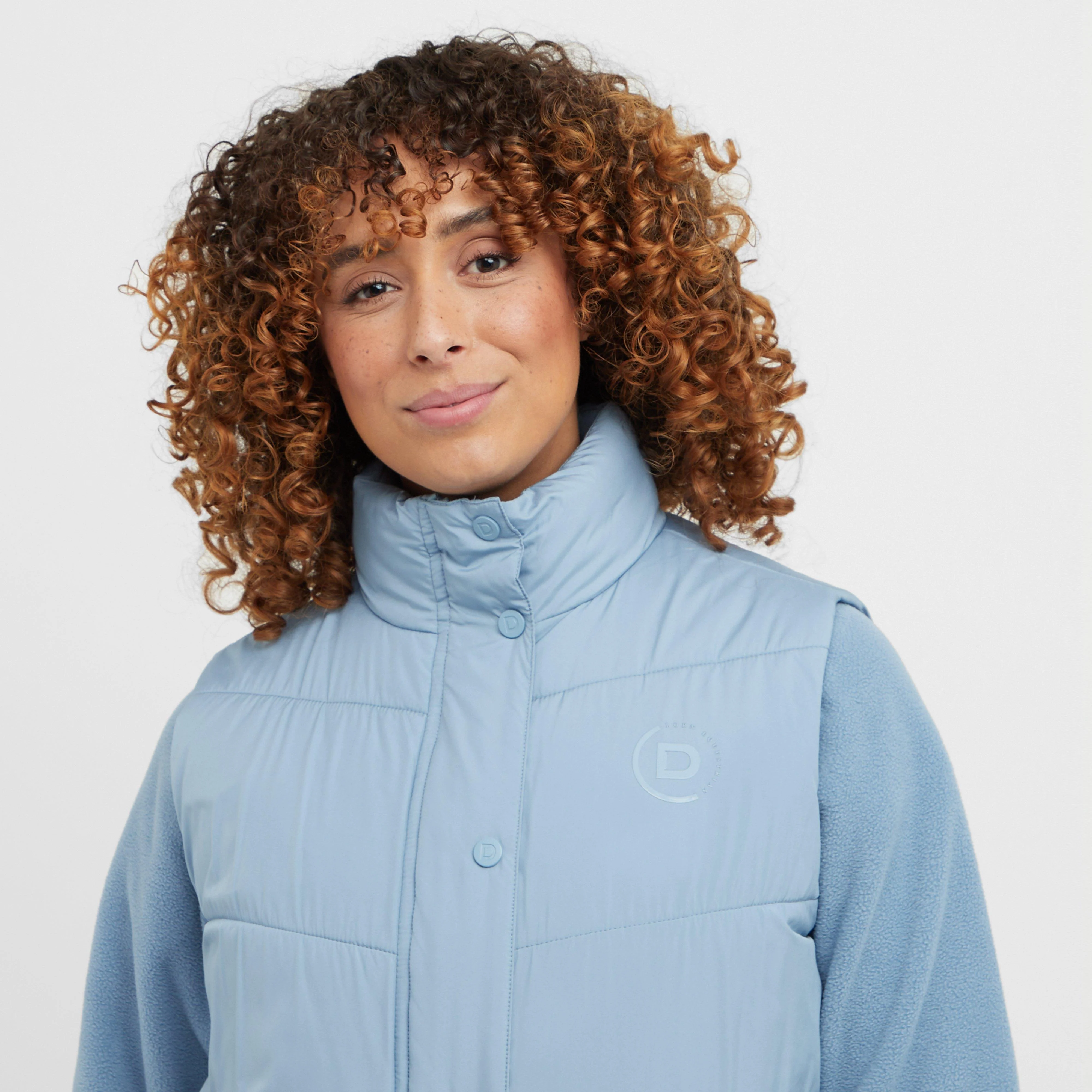 Womens Puffer Bodywarmer Blue Fog - Image 5