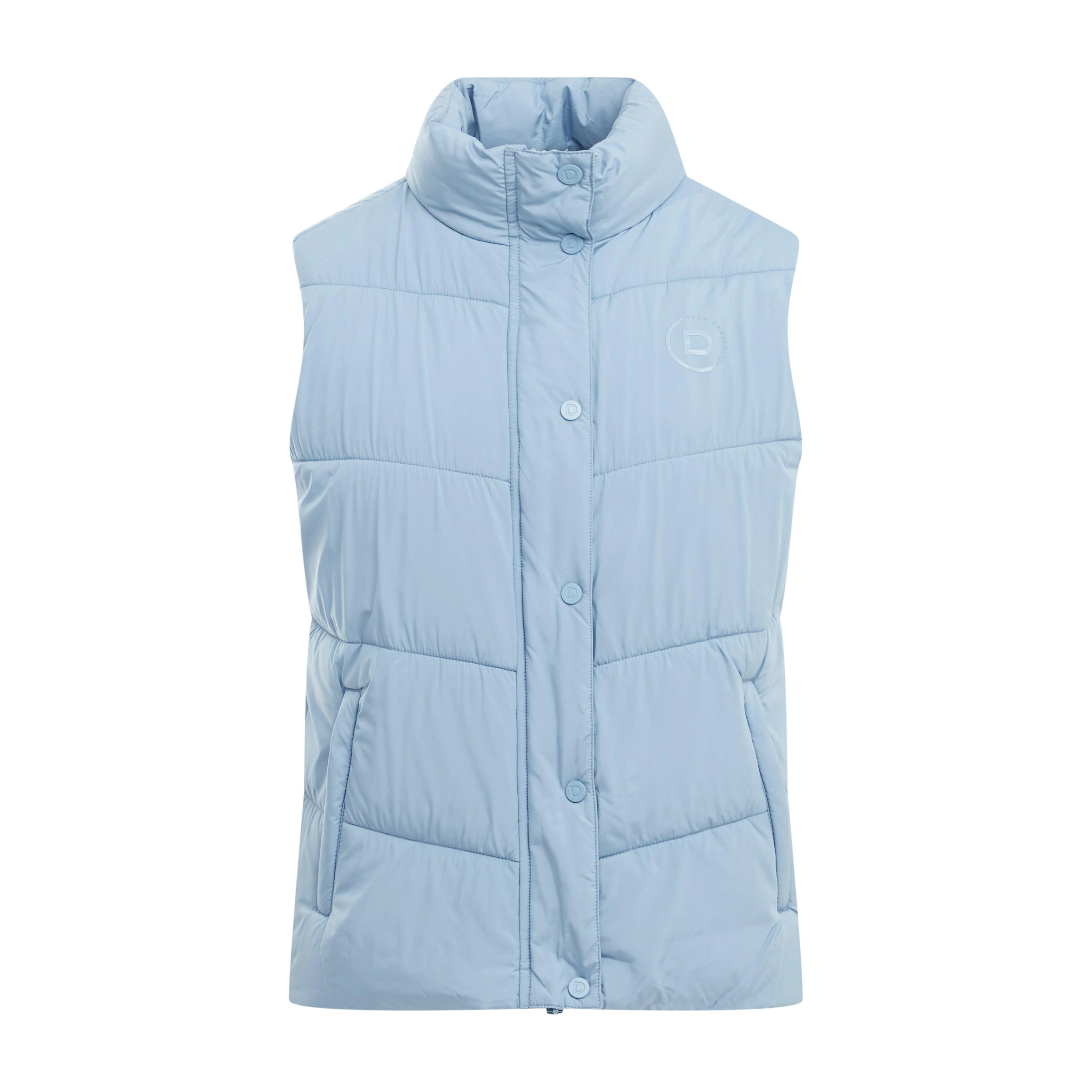 Womens Puffer Bodywarmer Blue Fog - Image 8