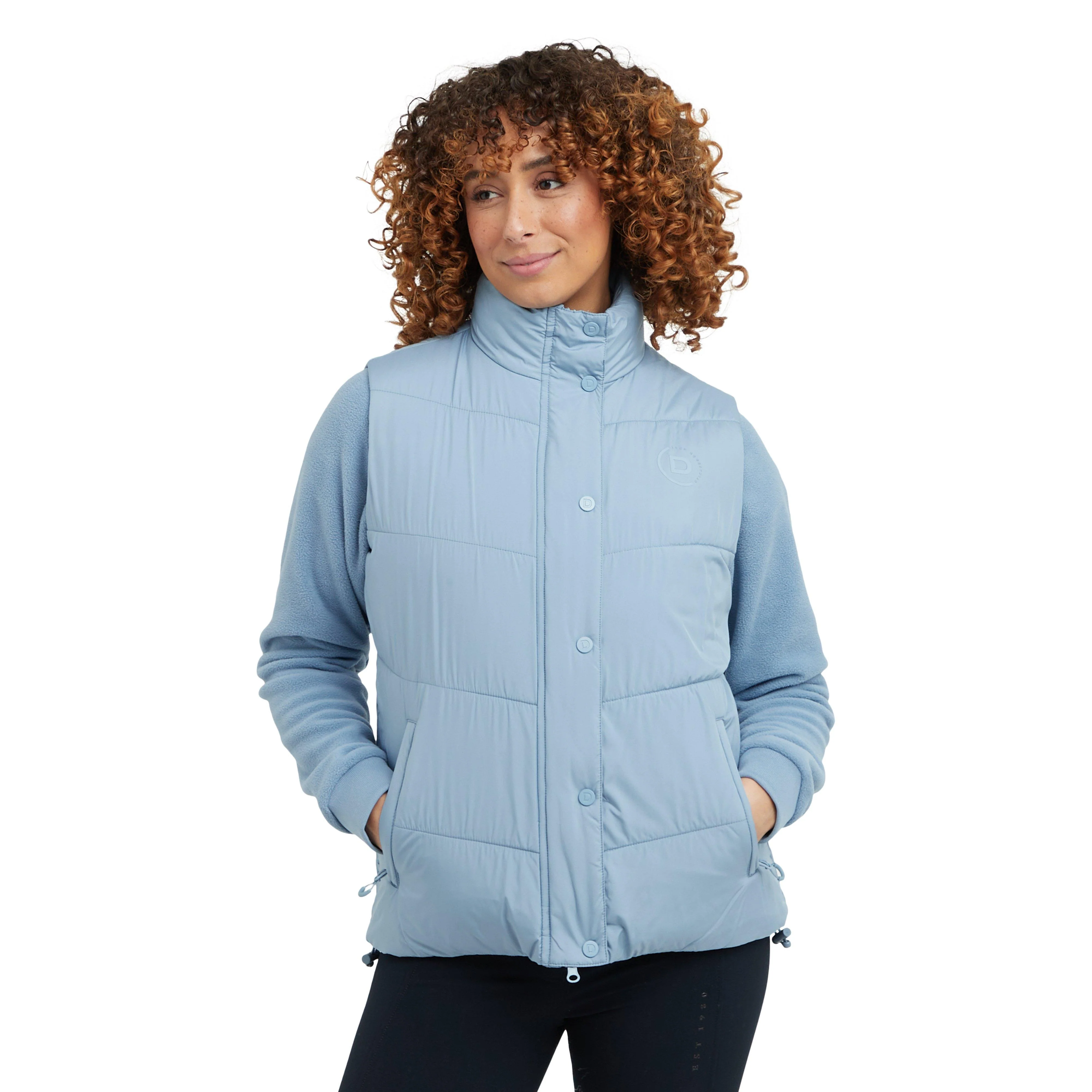 Womens Puffer Bodywarmer Blue Fog - Image 9