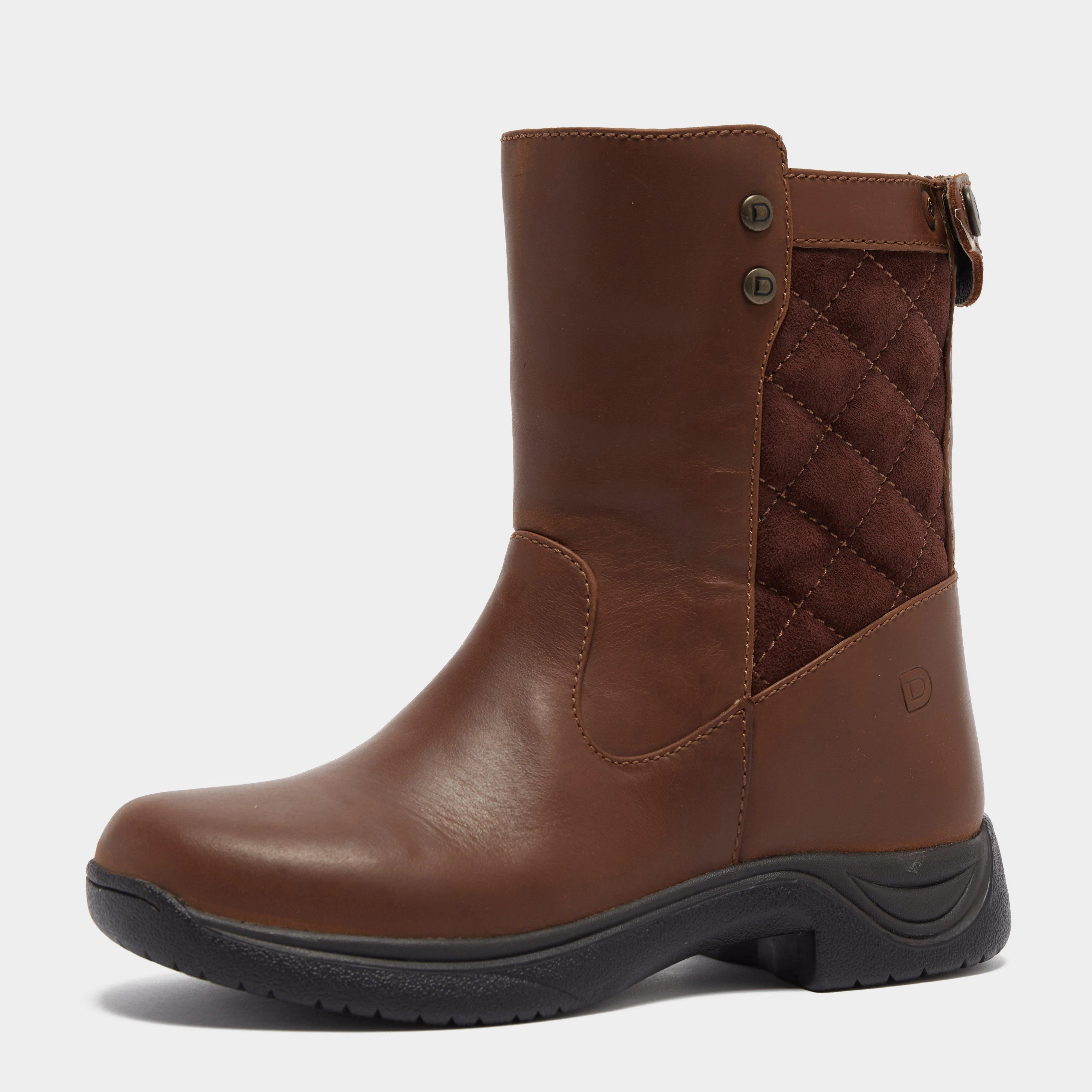 Womens Queenie Short Boots Red Brown - Image 3