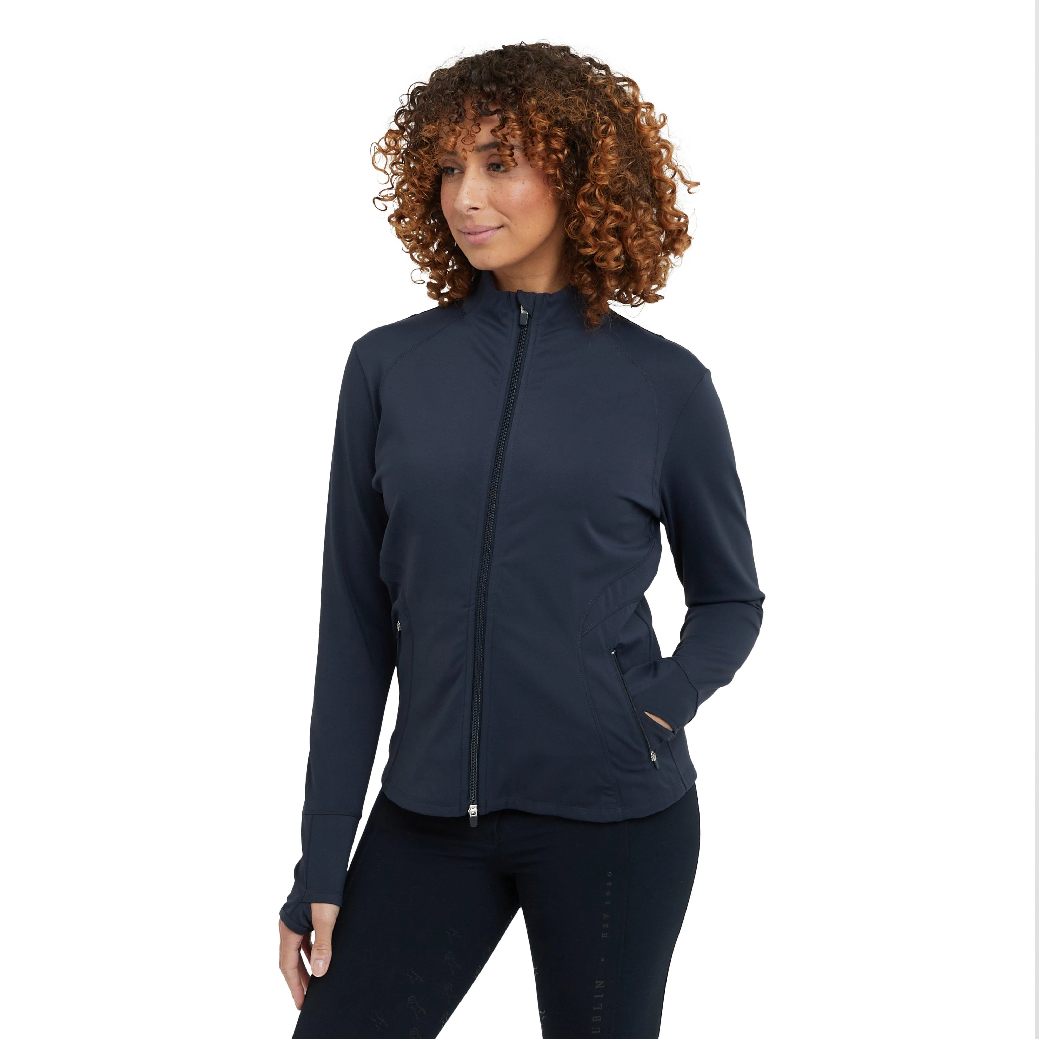 Womens Versatile Fitted Zip Through Jacket Navy - Image 9
