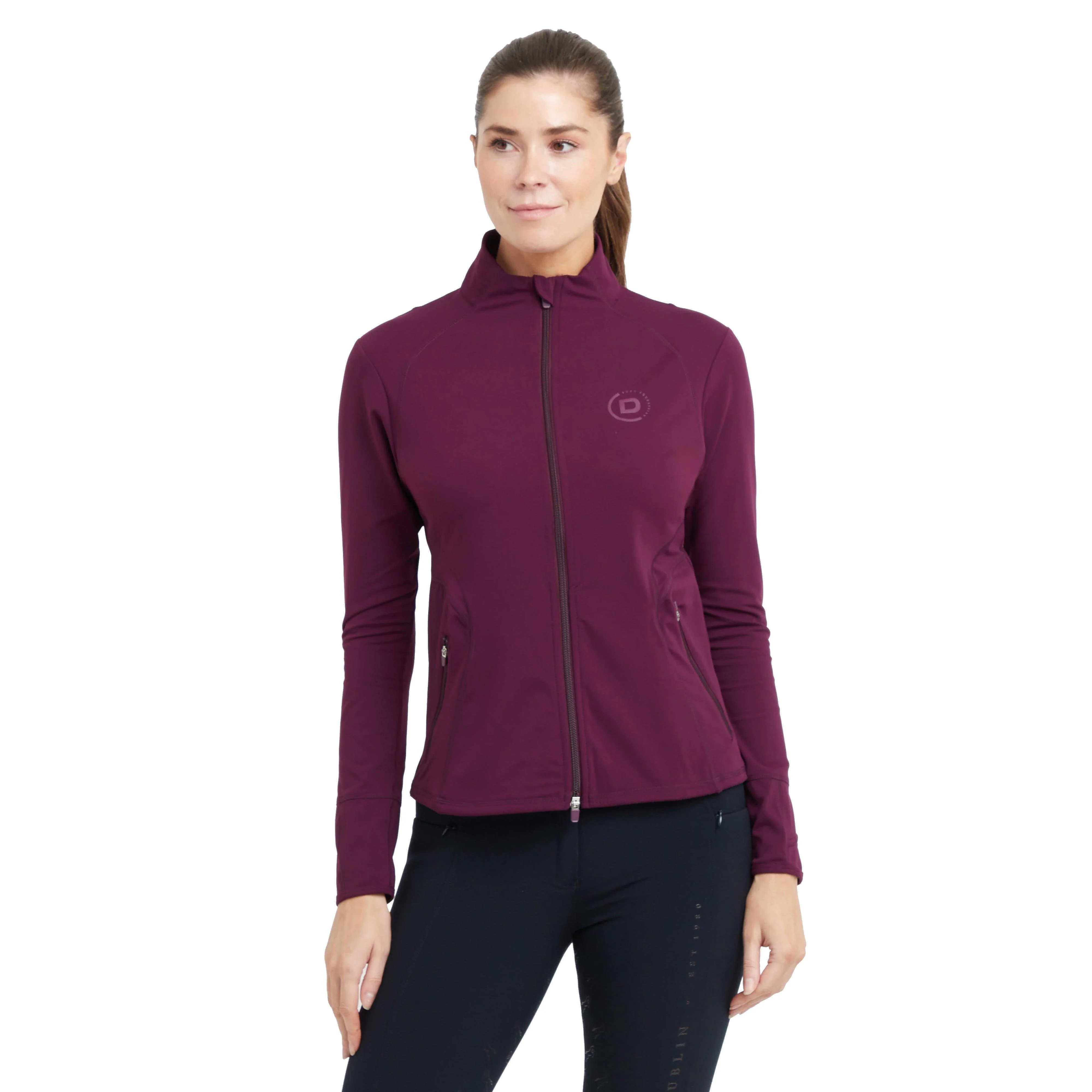 Womens Versatile Fitted Zip Through Jacket Purple Violet - Image 10
