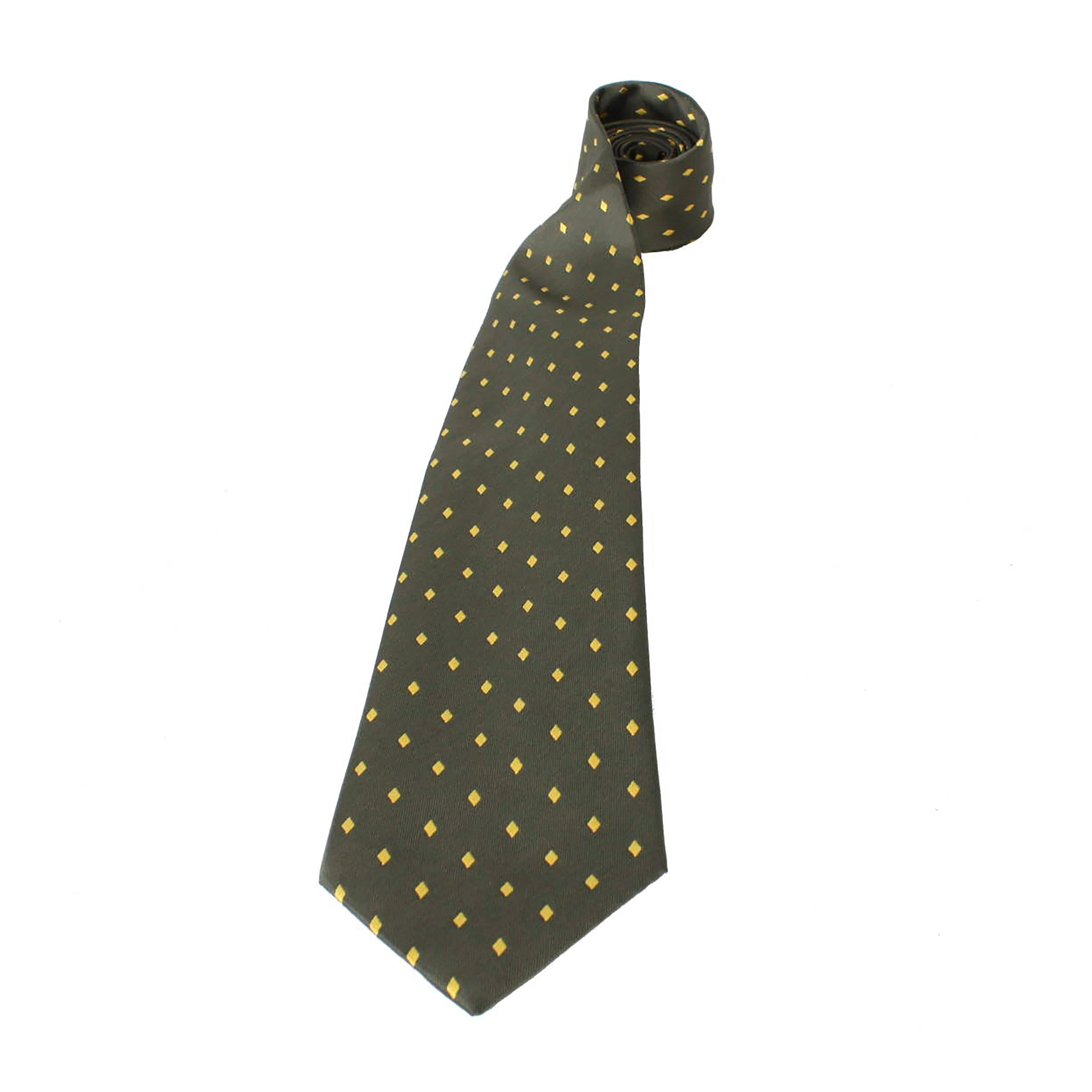 Adult Diamond Show Tie Forest Green/Gold - Image 2