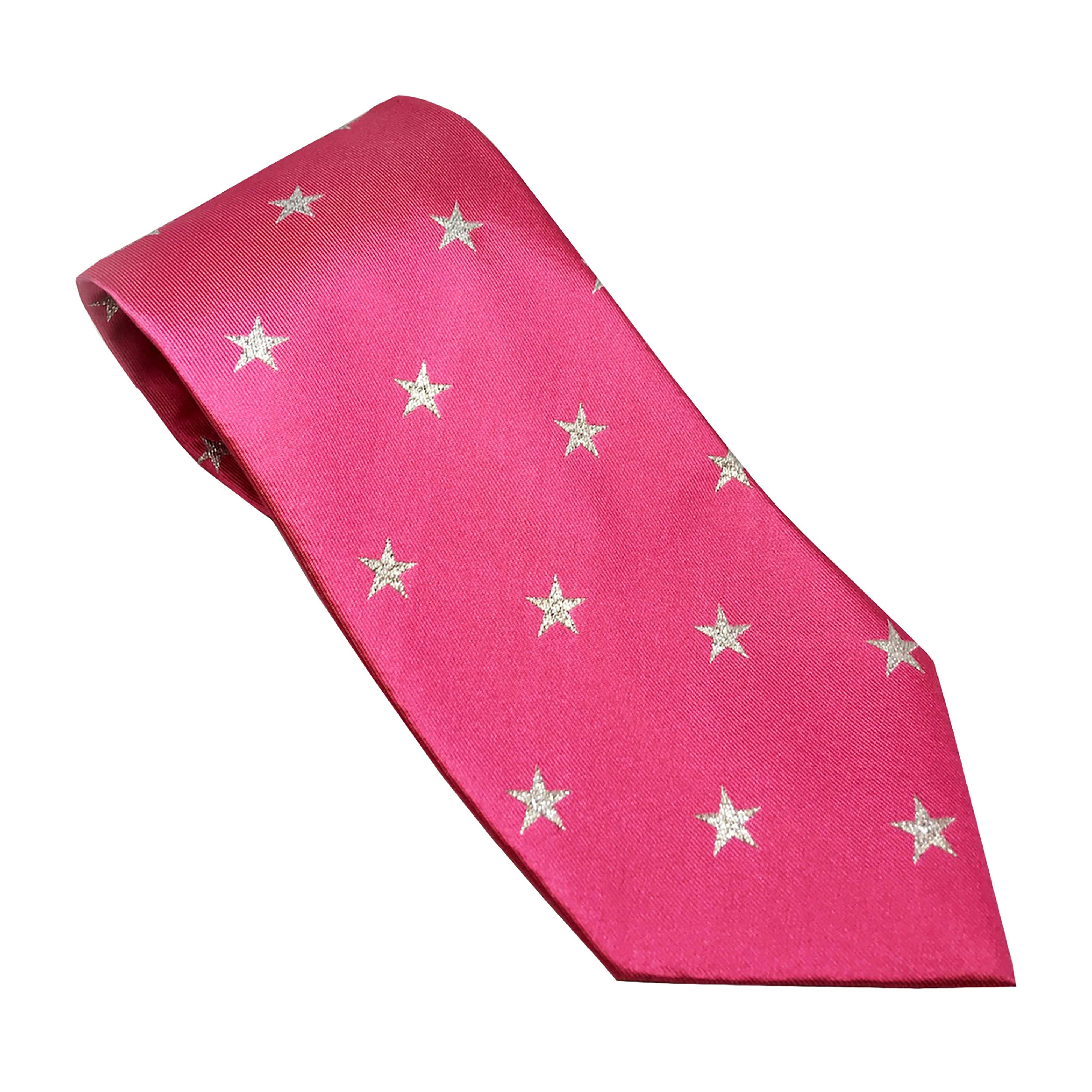 Adult Star Show Tie Fuchsia/Silver - Image 2
