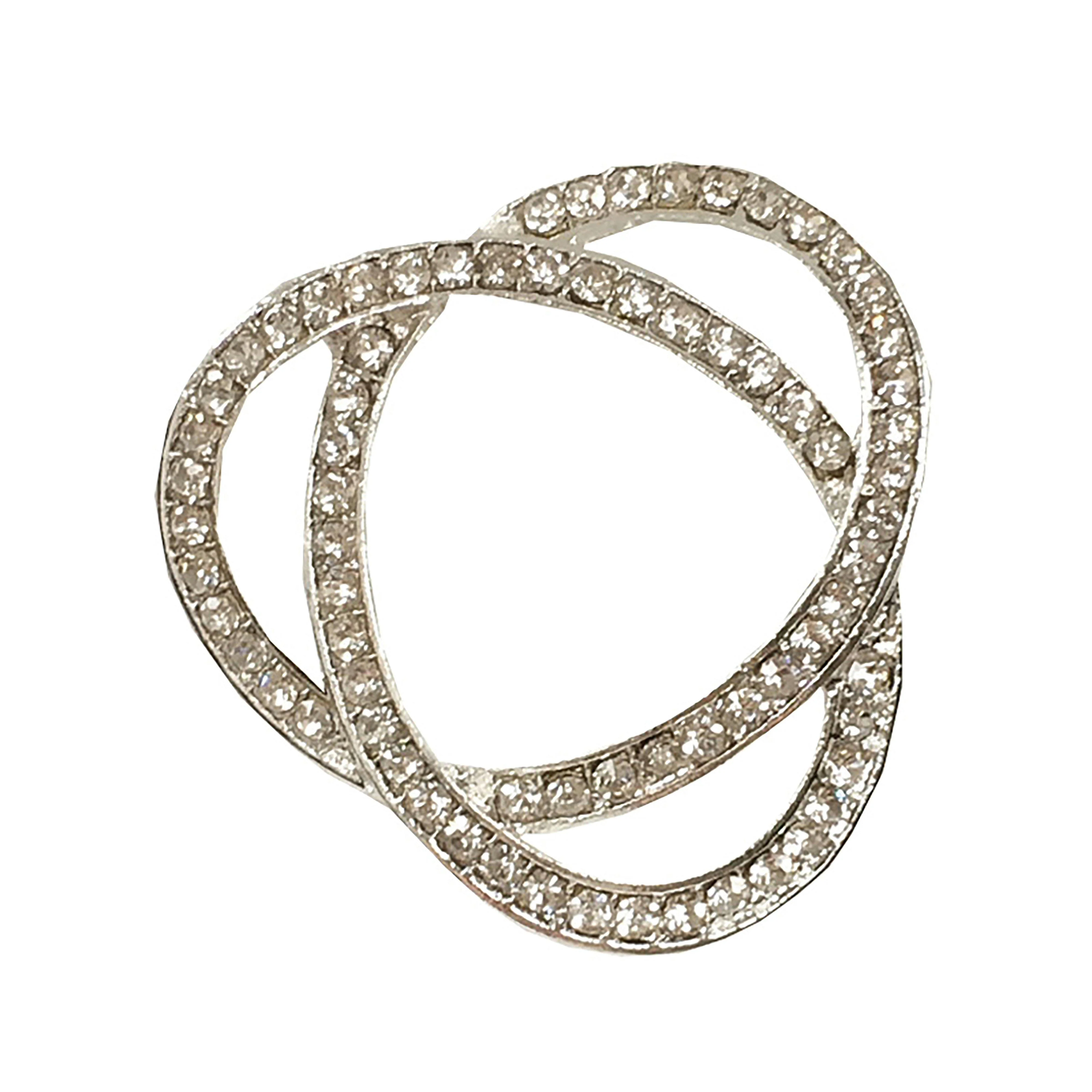 Infinity Crystal Stock Pin Clear - Image 2