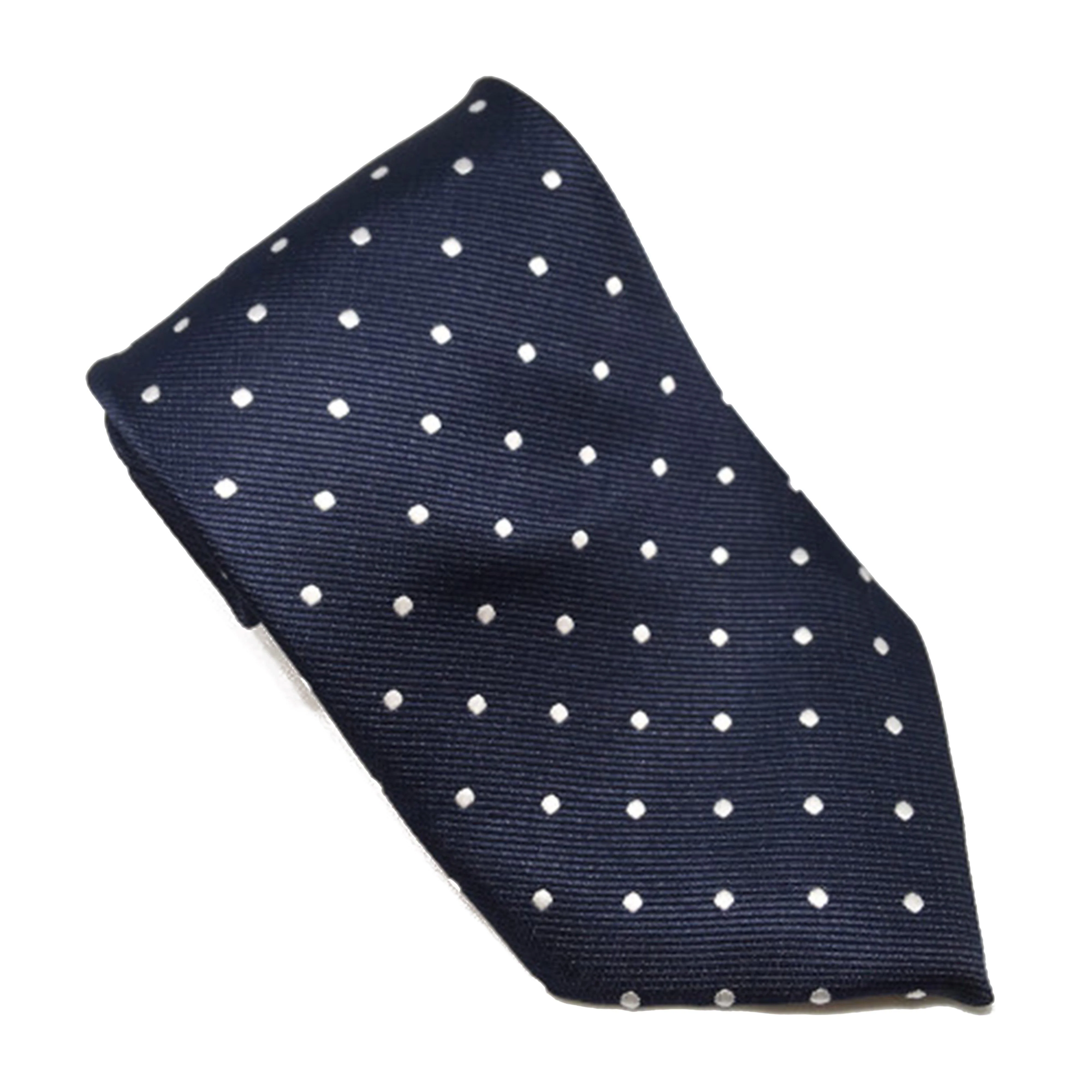 Kids Polka Dot Show Tie Navy/White - Image 2