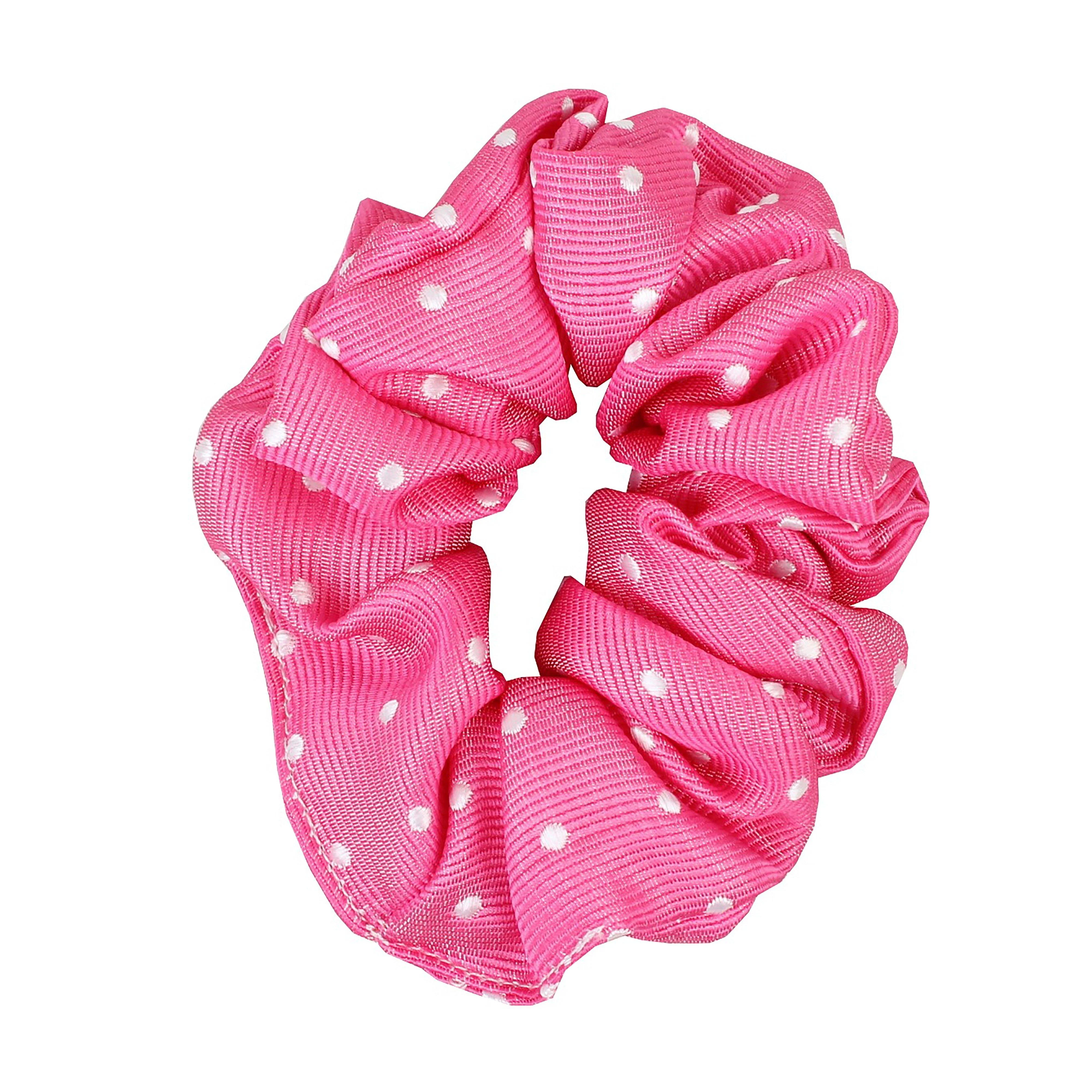 Polka Dot Scrunchie Fuschia/White - Image 2