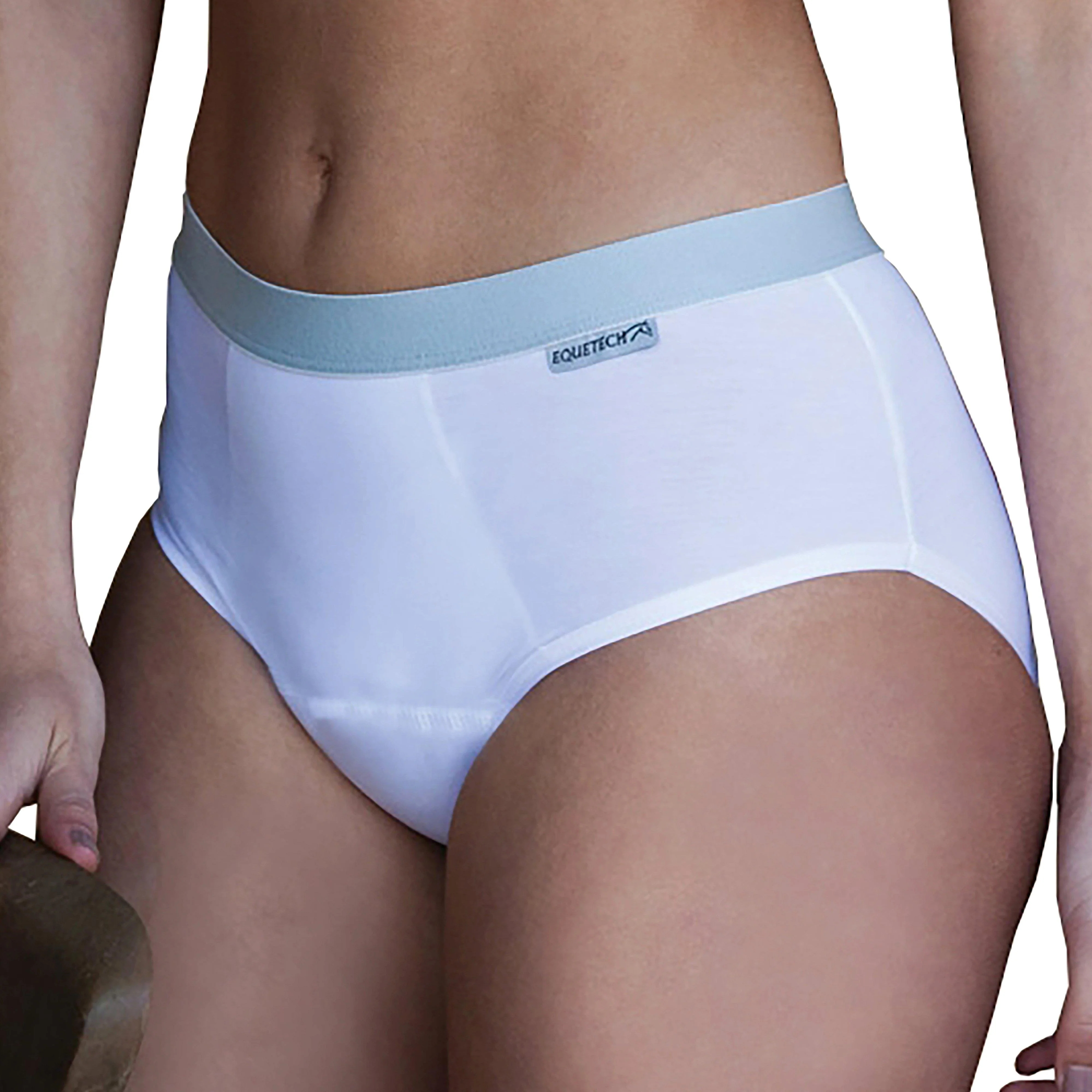 Womens Dressage Classic Brief White - Image 3
