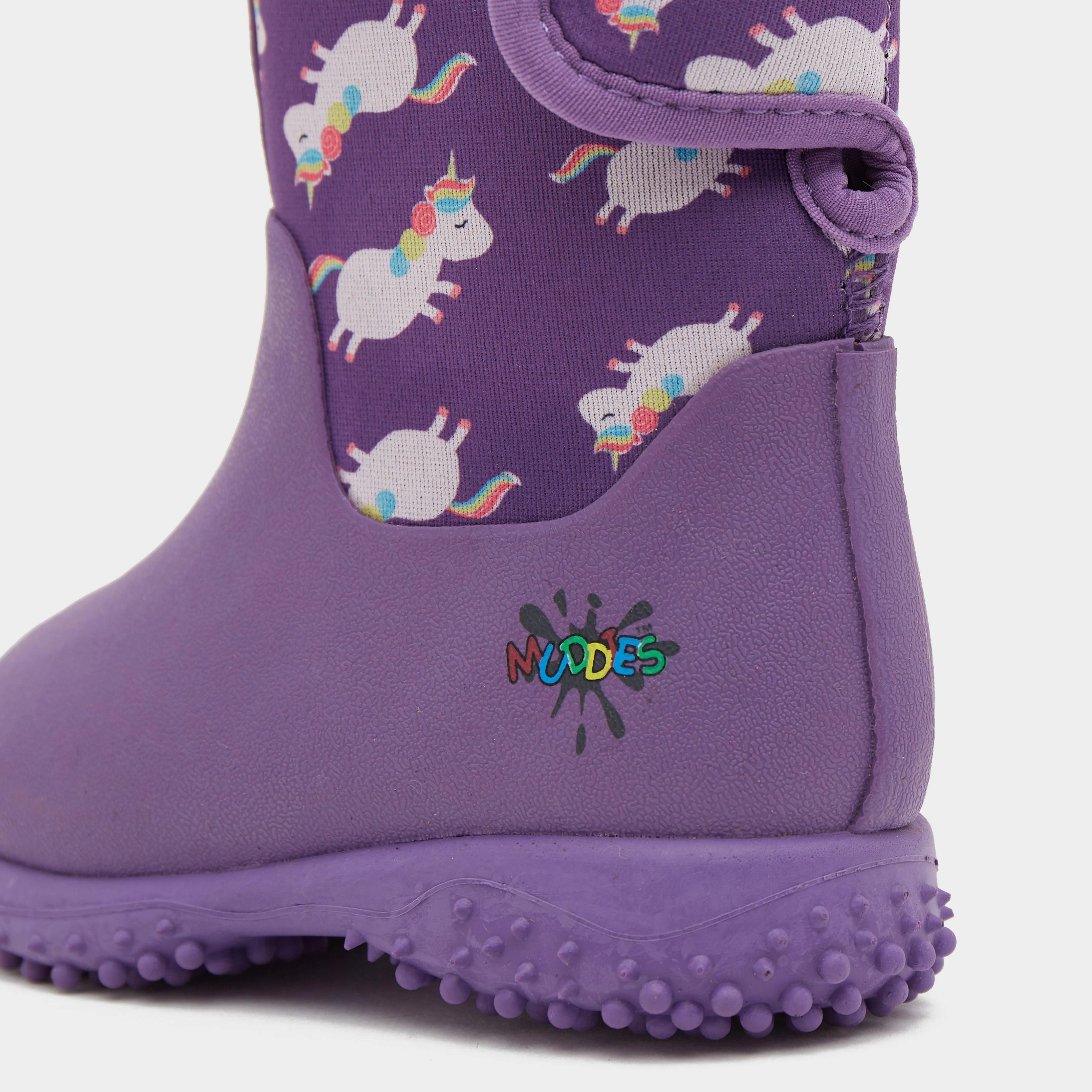 Kids Muddies Puddle 5.0 Wellington Boots Unicorn/Violet - Image 6