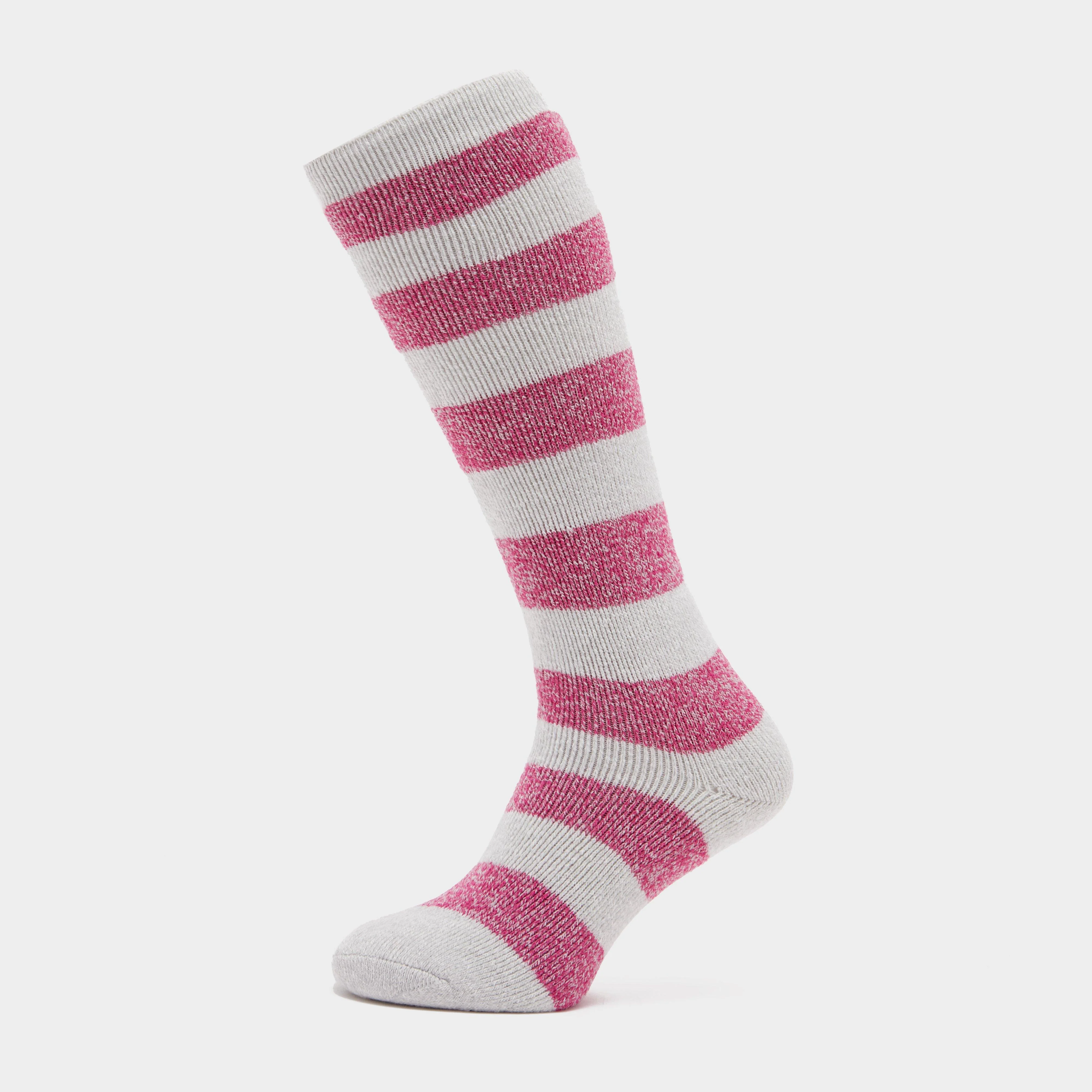 Equestrian Lite Long Socks Pink/White Stripe - Image 2