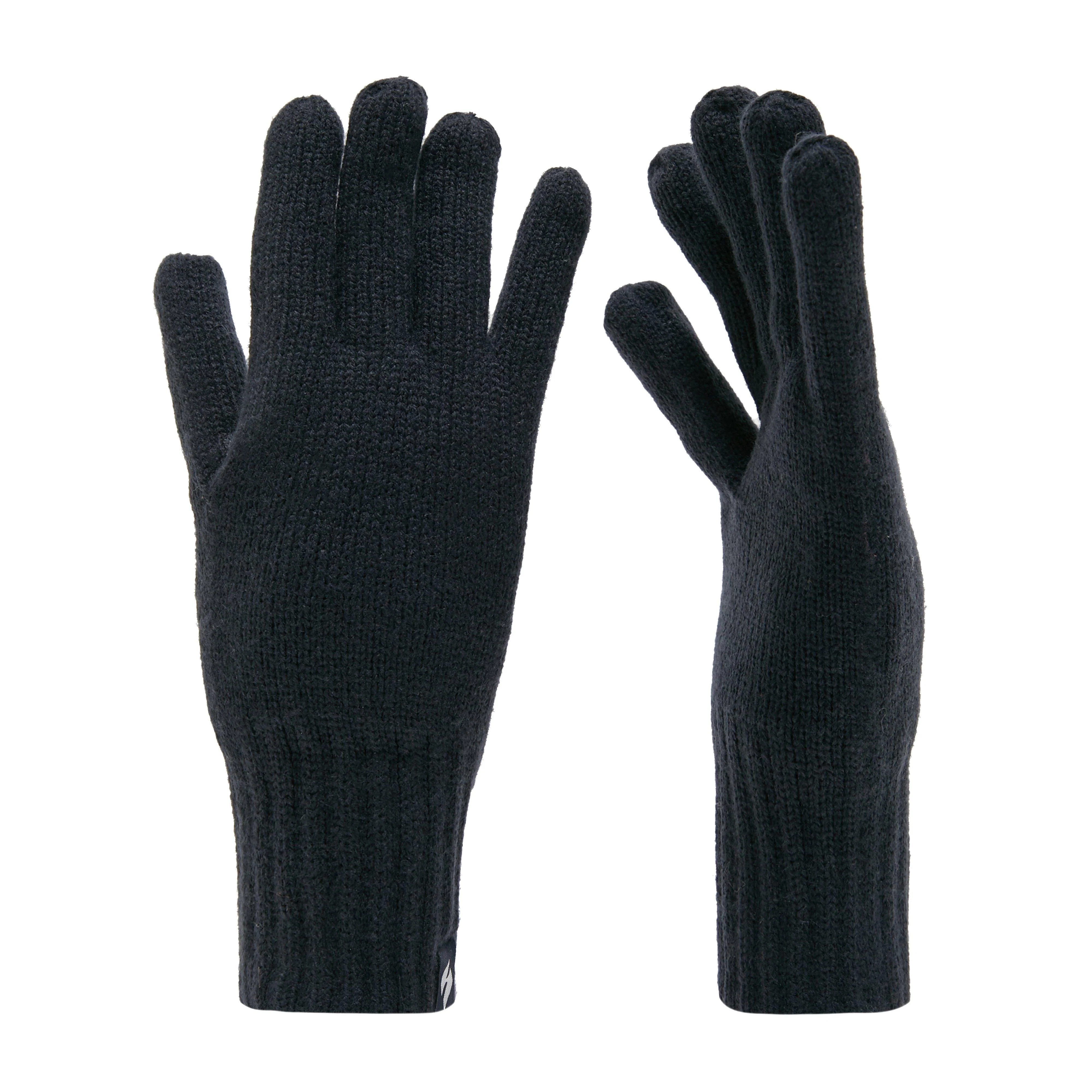 Mens Plain Fleece Gloves Navy - Image 4