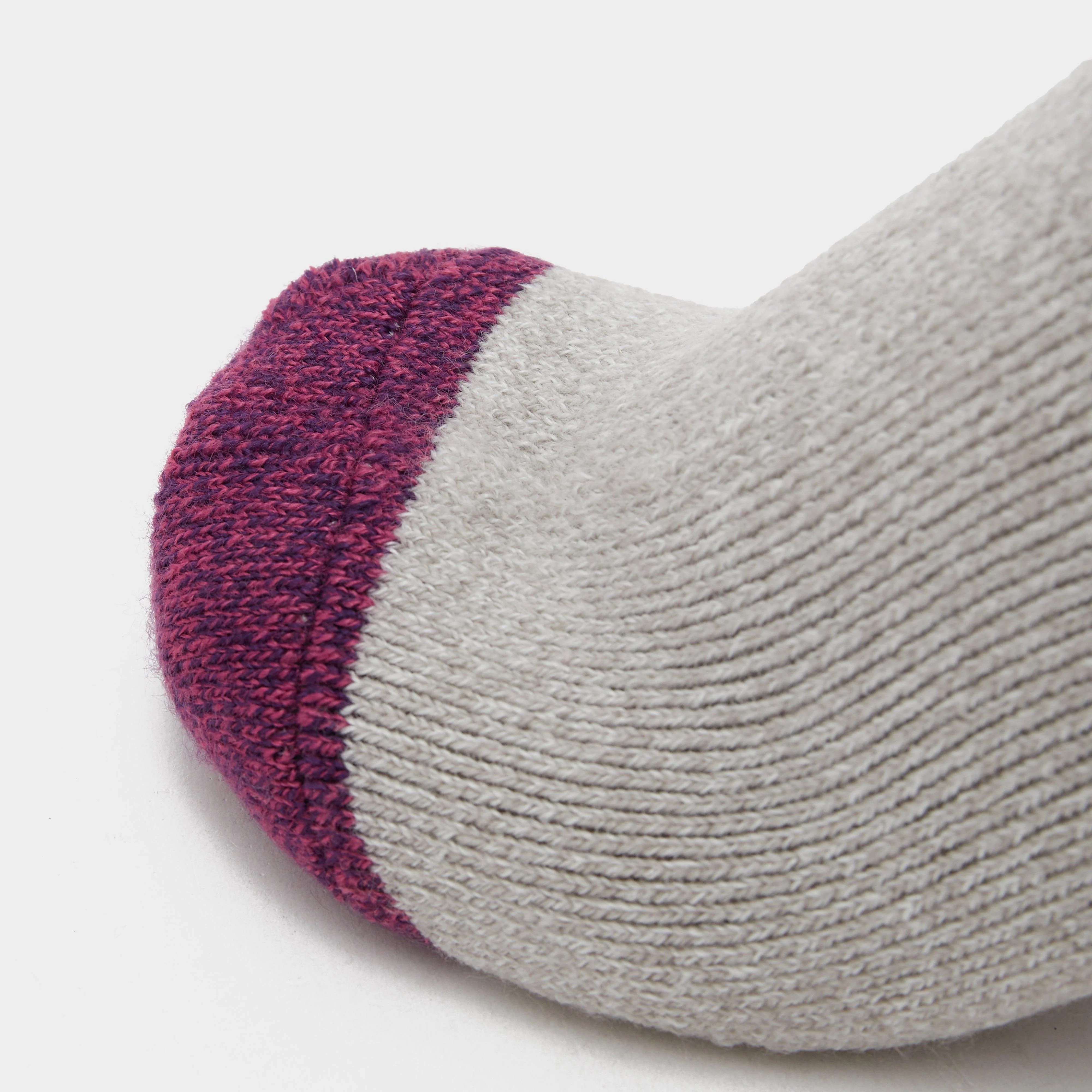Womens Lite Long Socks Grey/Pink - Image 4