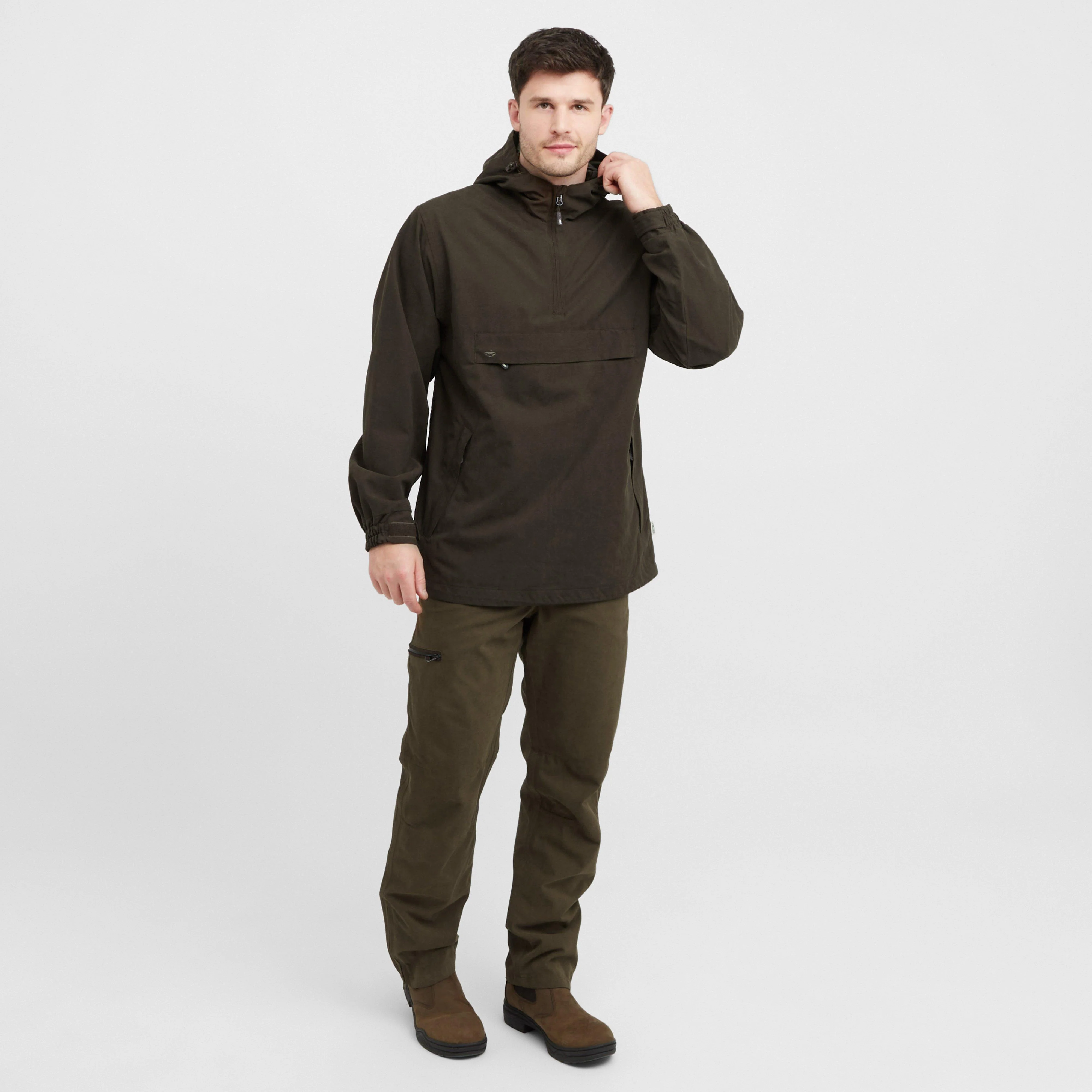 Mens Struther Smock Field Jacket Dark Green - Image 3