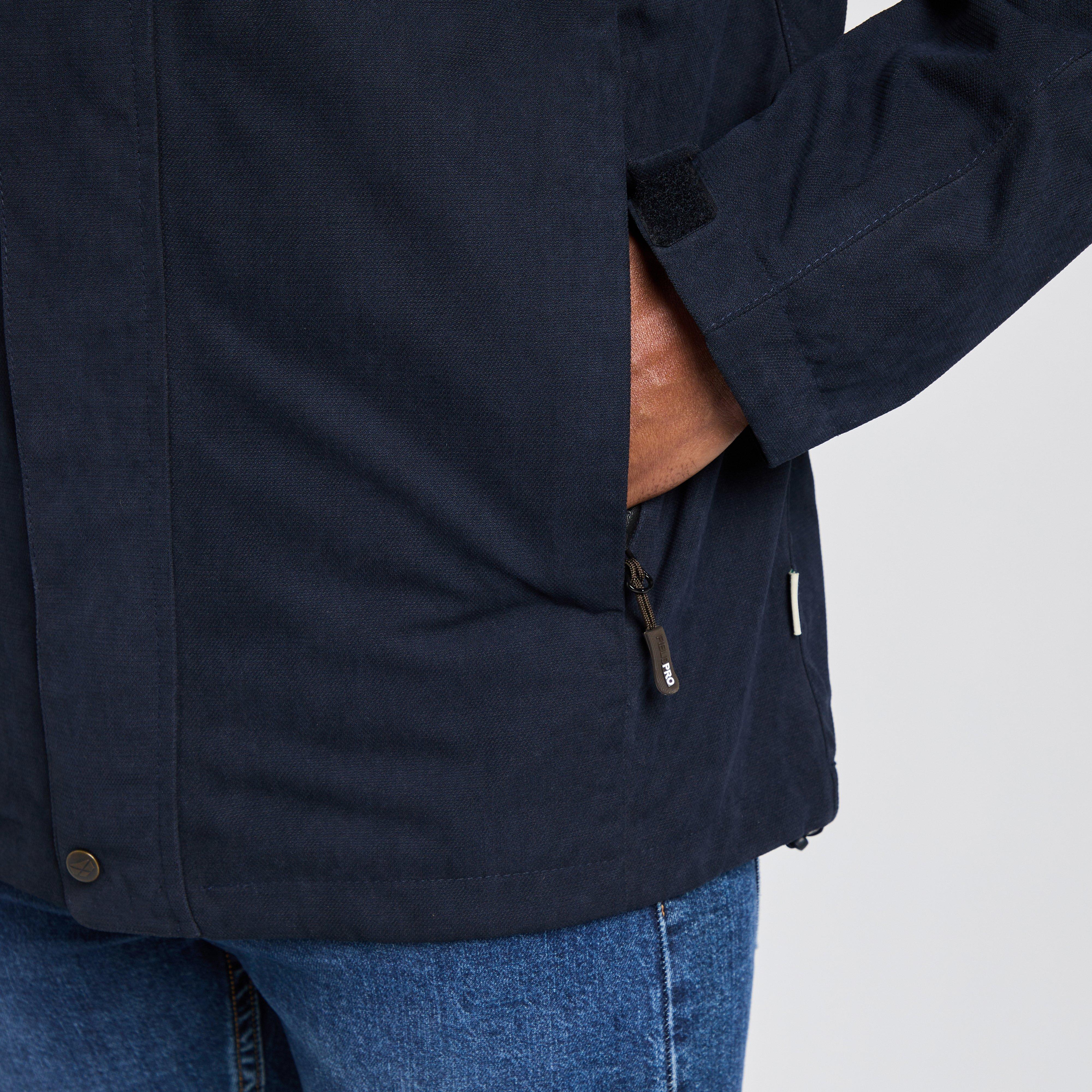 Mens Struther Waterproof Zip Jacket Navy - Image 8