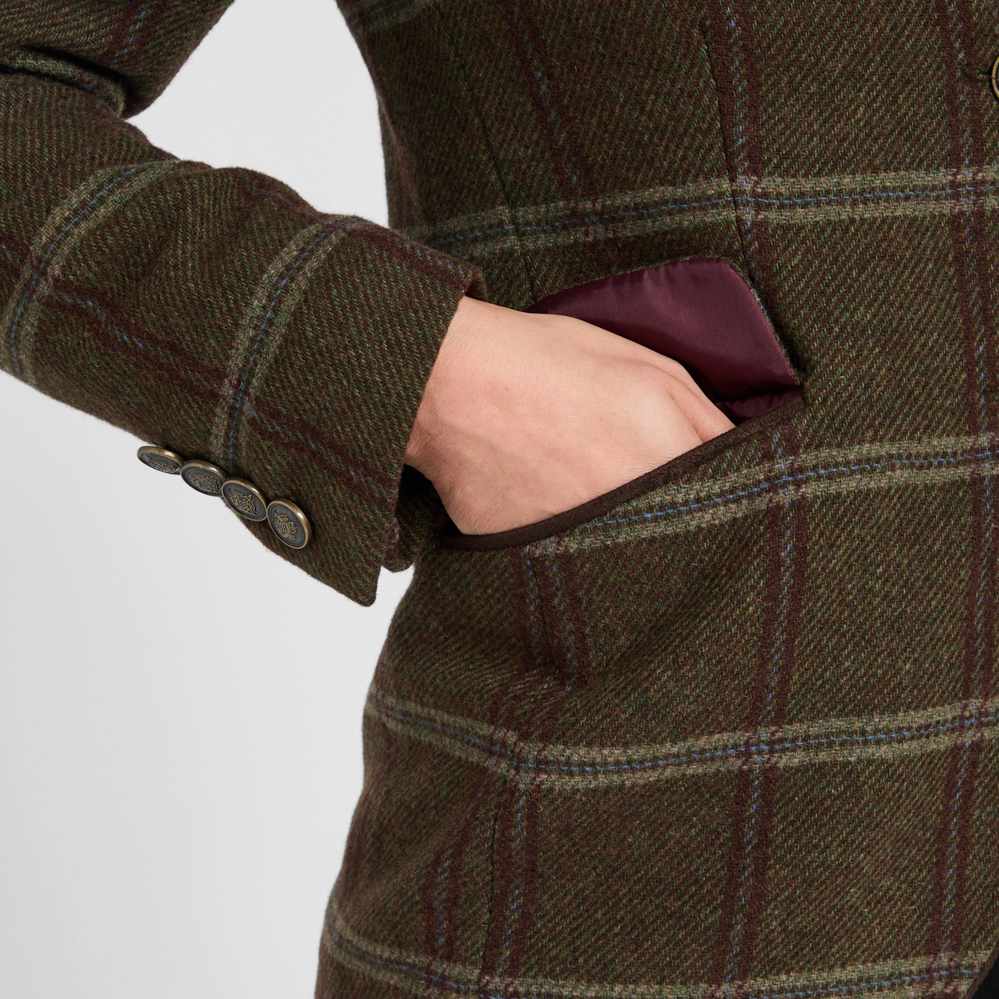 Womens Musselburgh Tweed Hacking Jacket Bracken Tweed - Image 6