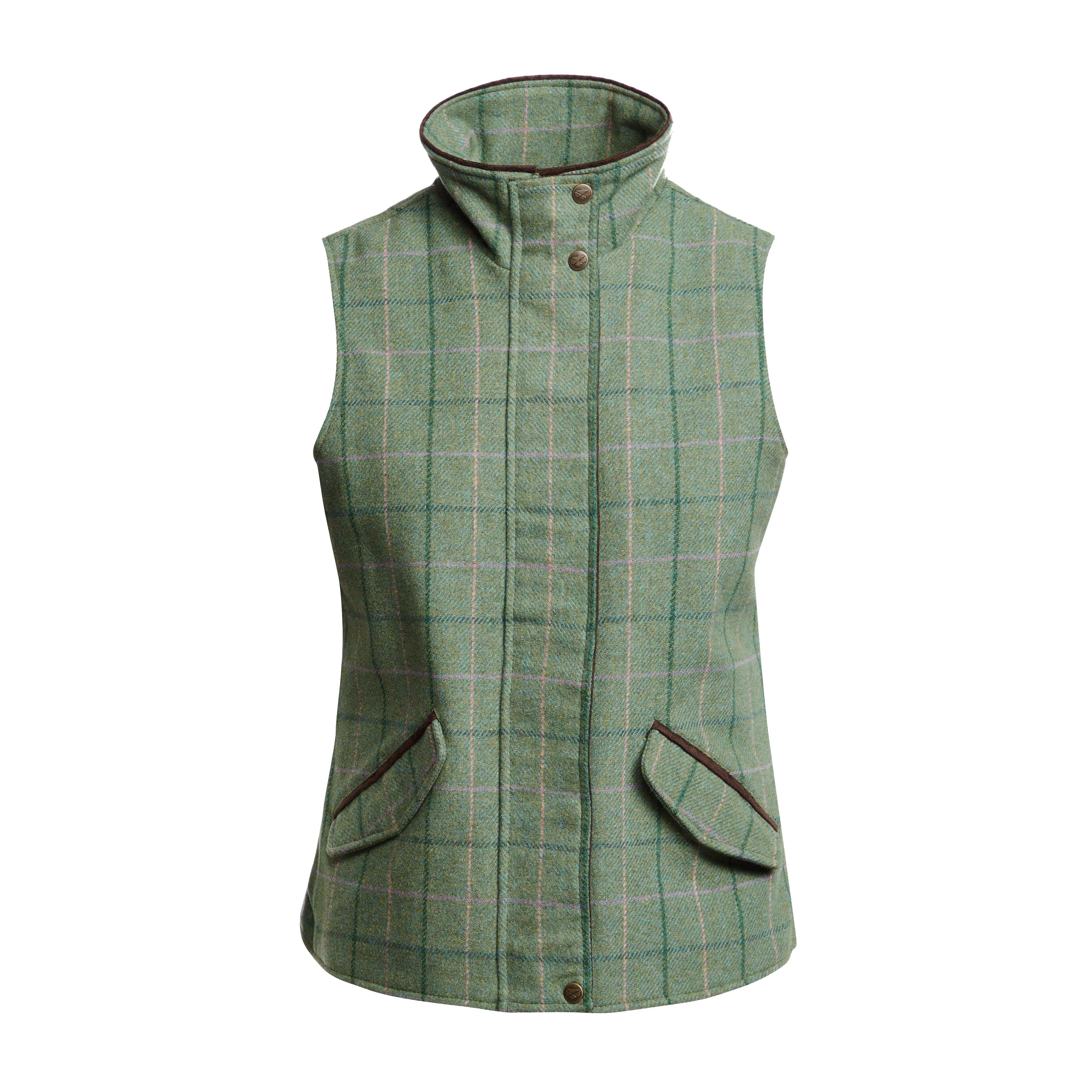 Womens Roslin Technical Tweed Waistcoat Spring Bracken - Image 8