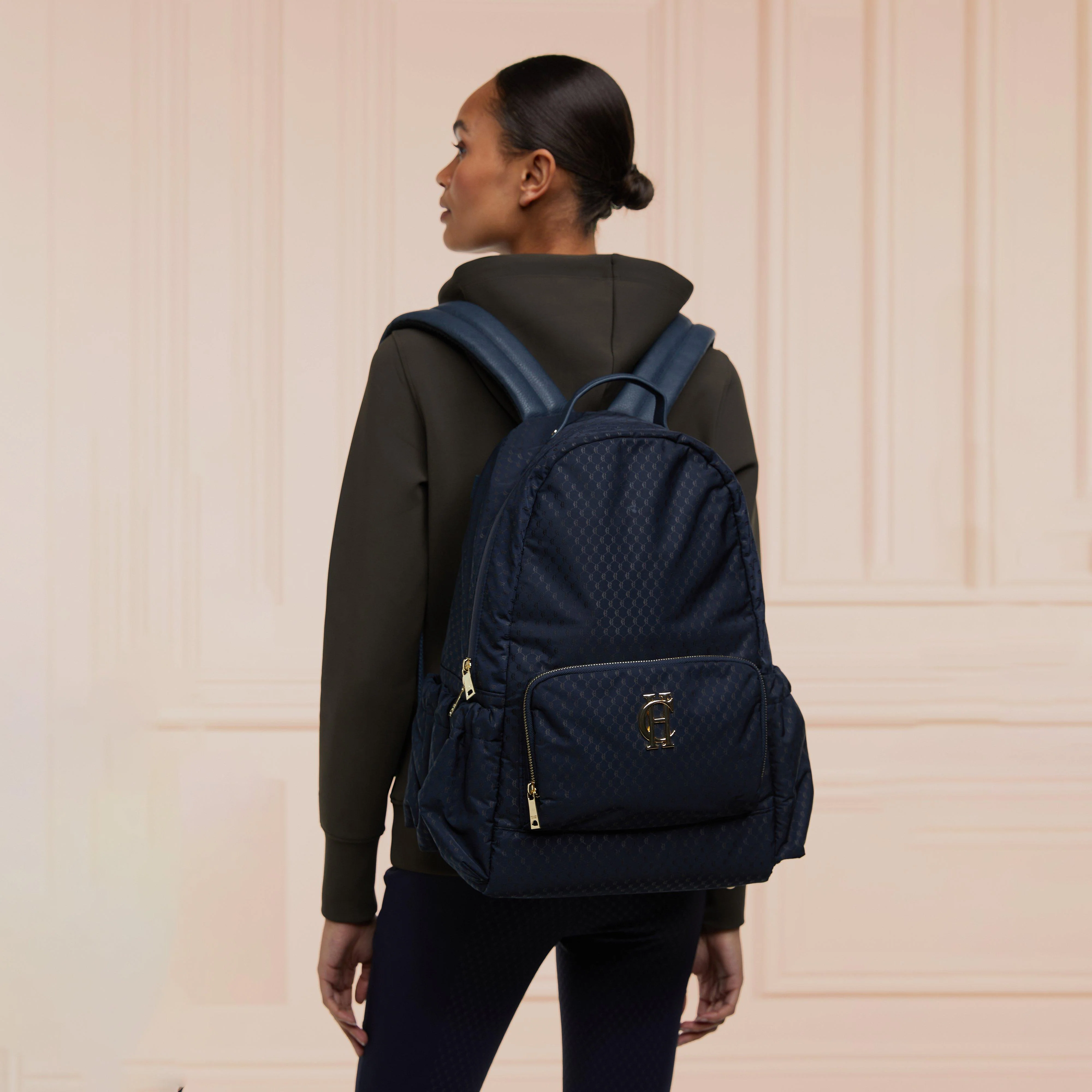 Burghley Backpack Ink Navy Monogram - Image 6