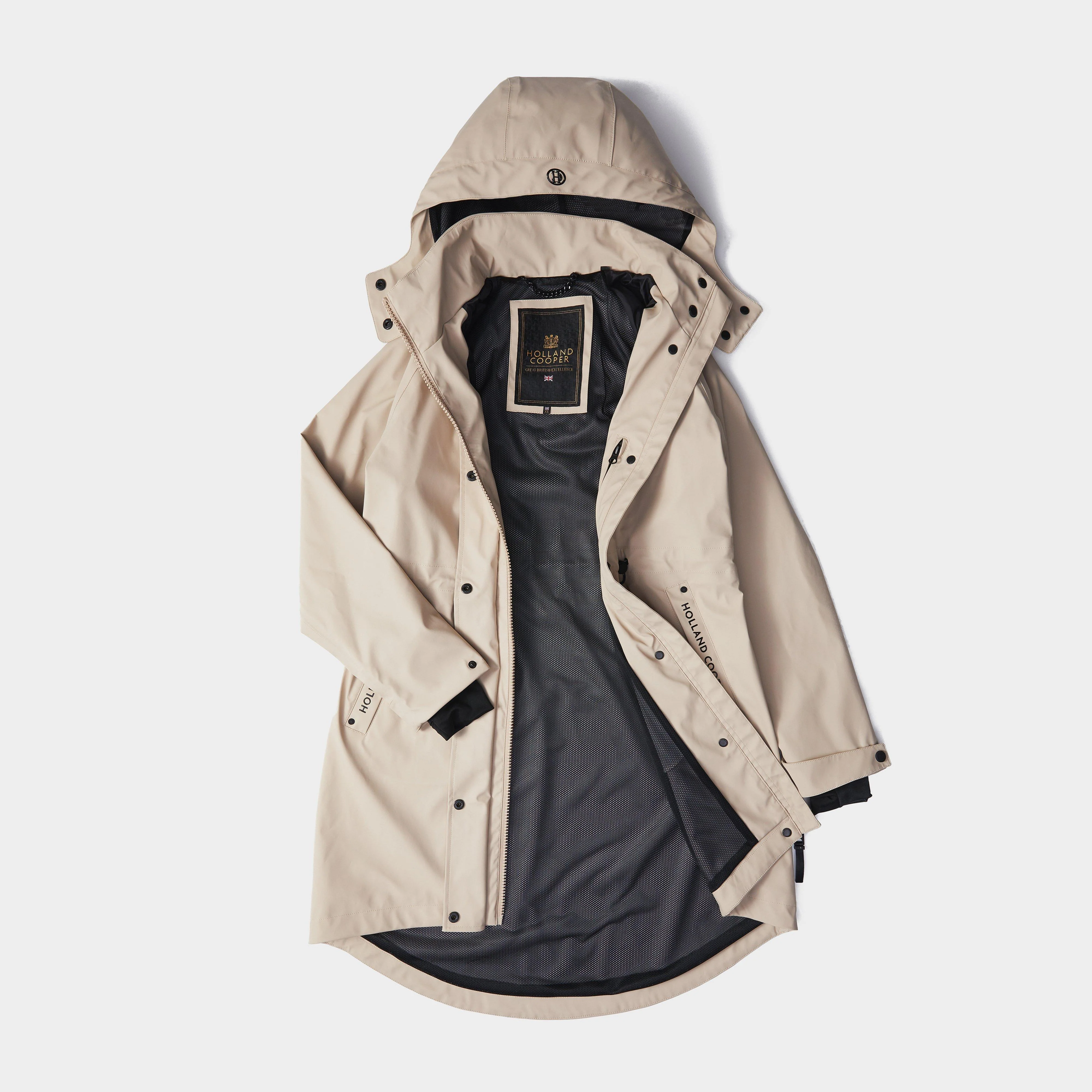 Womens Chartwell Rain Parka Stone - Image 7