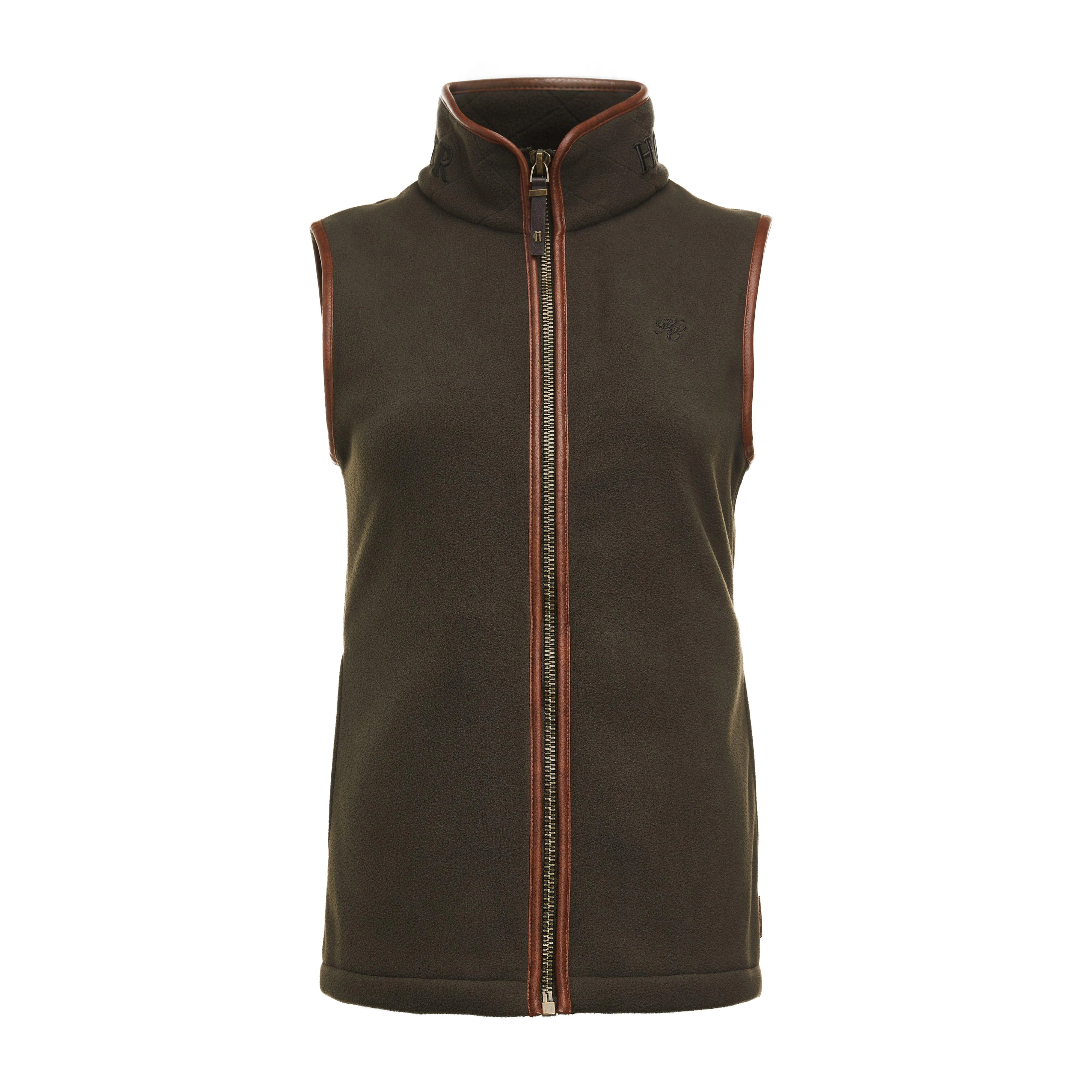Womens Country Fleece Gilet Khaki - Image 7