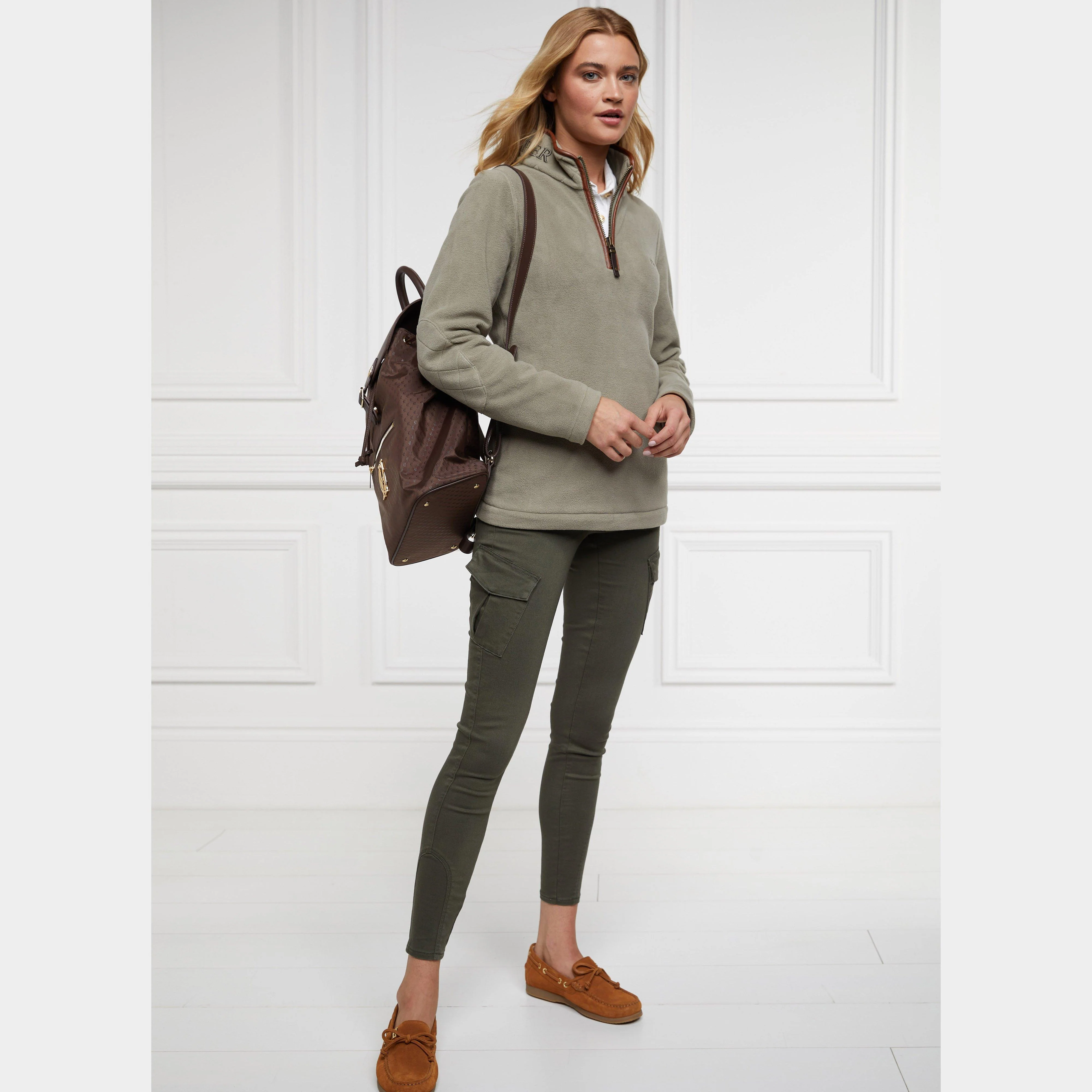Womens Country Half Zip Fleece Sage - Image 9