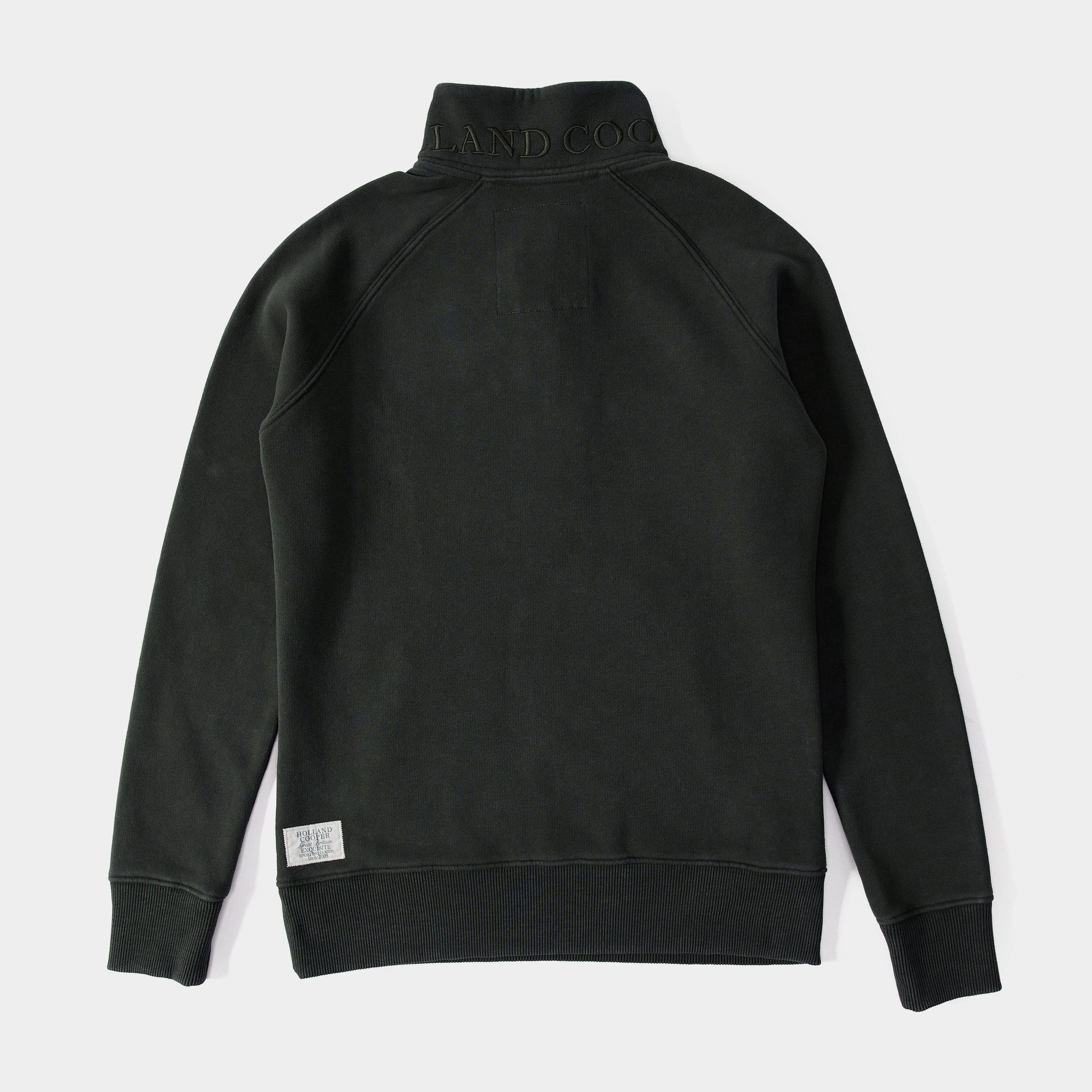 Womens Crest Zip Henley Racing Green - Image 6