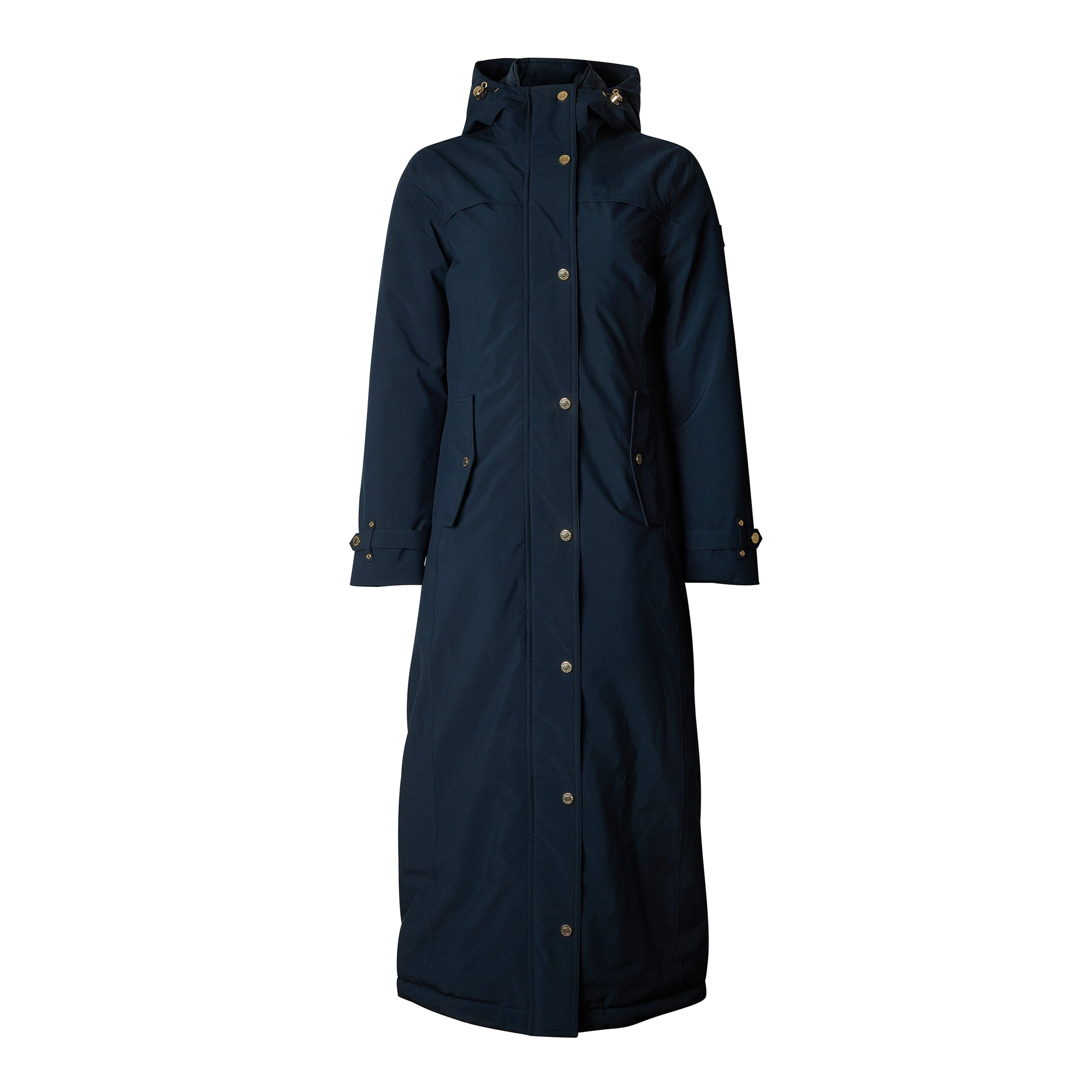Womens Longline Training Coat Ink Navy - Image 9