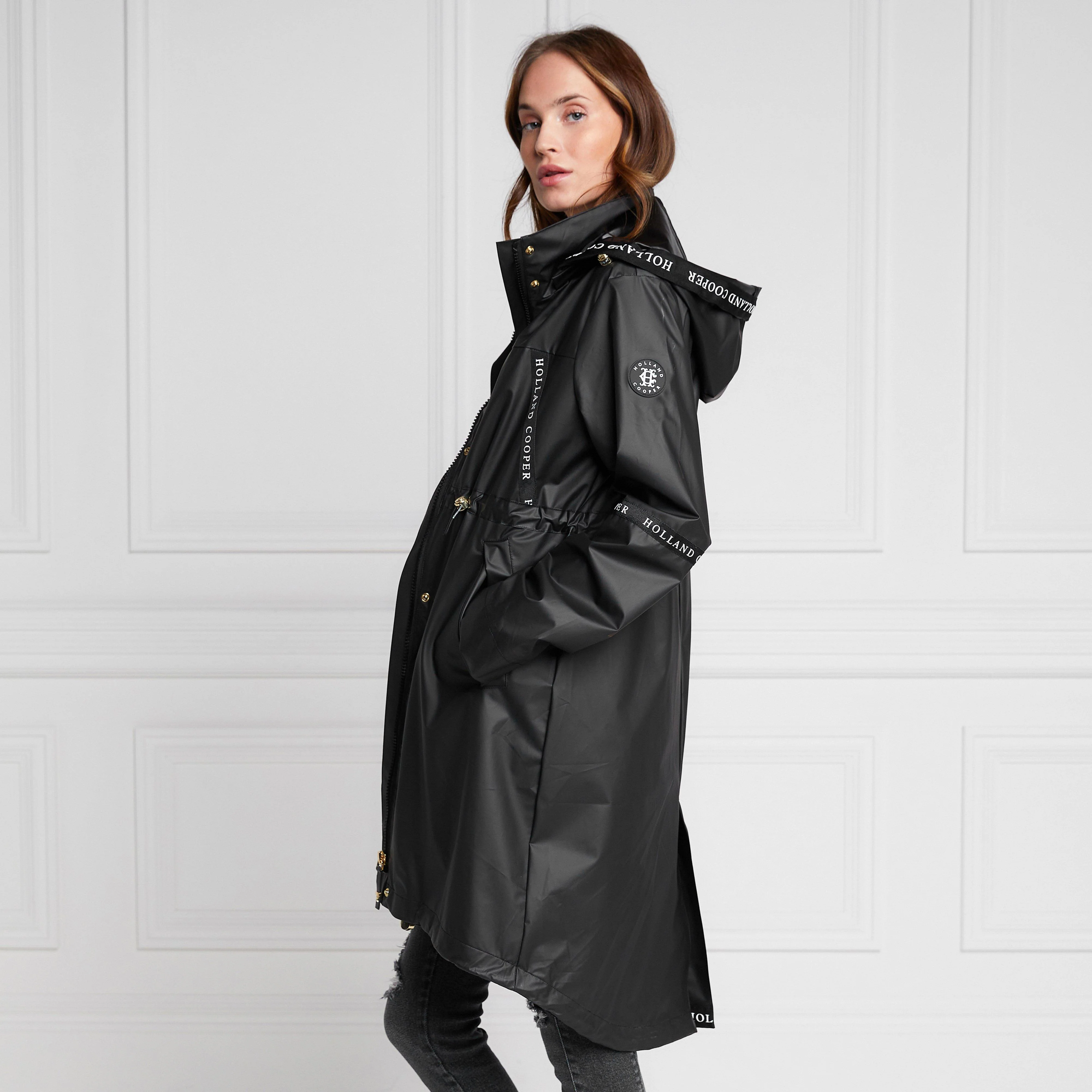 Womens Raincoat Matte Black - Image 10
