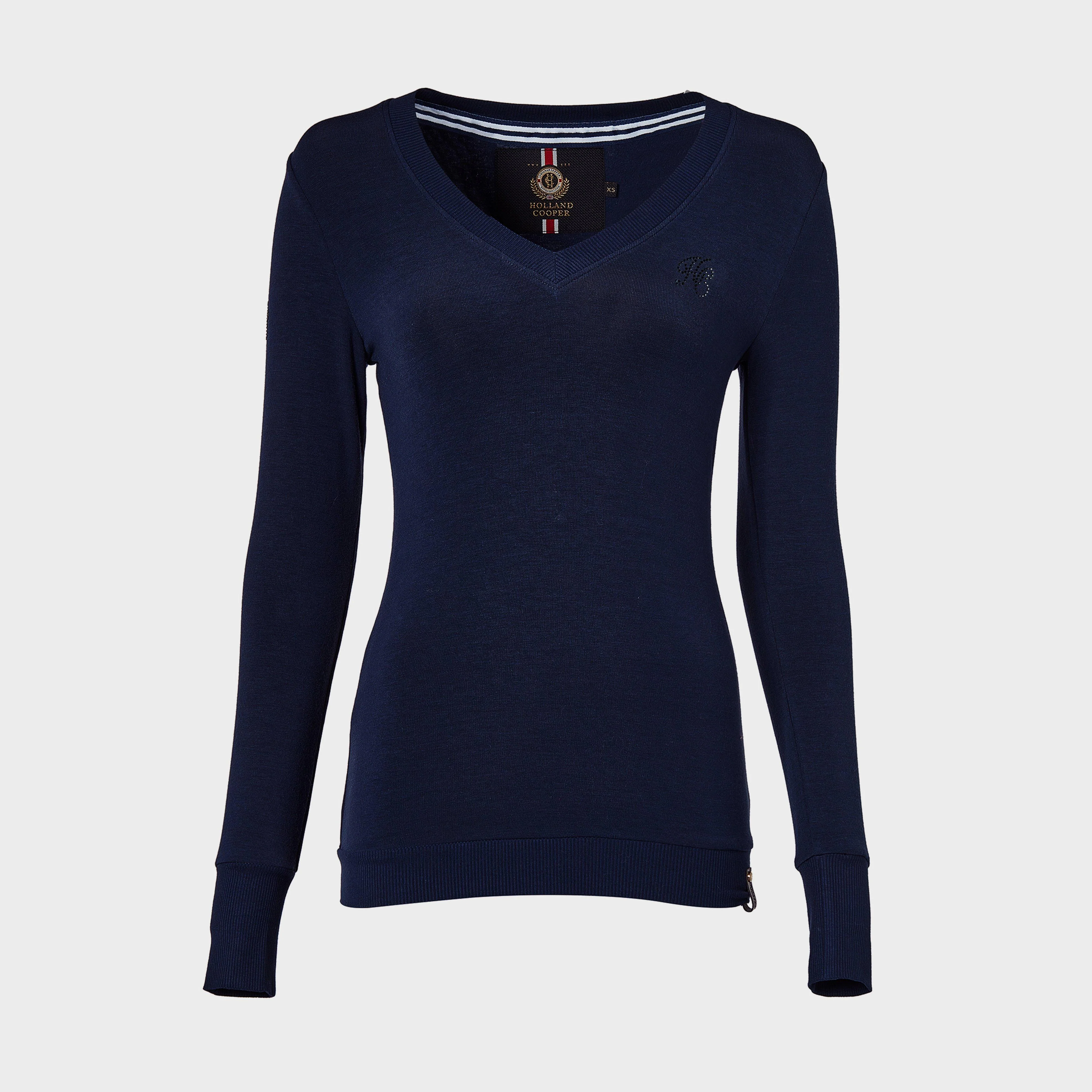 Womens Soft Touch V-Neck Sweater Ink Navy - Image 5