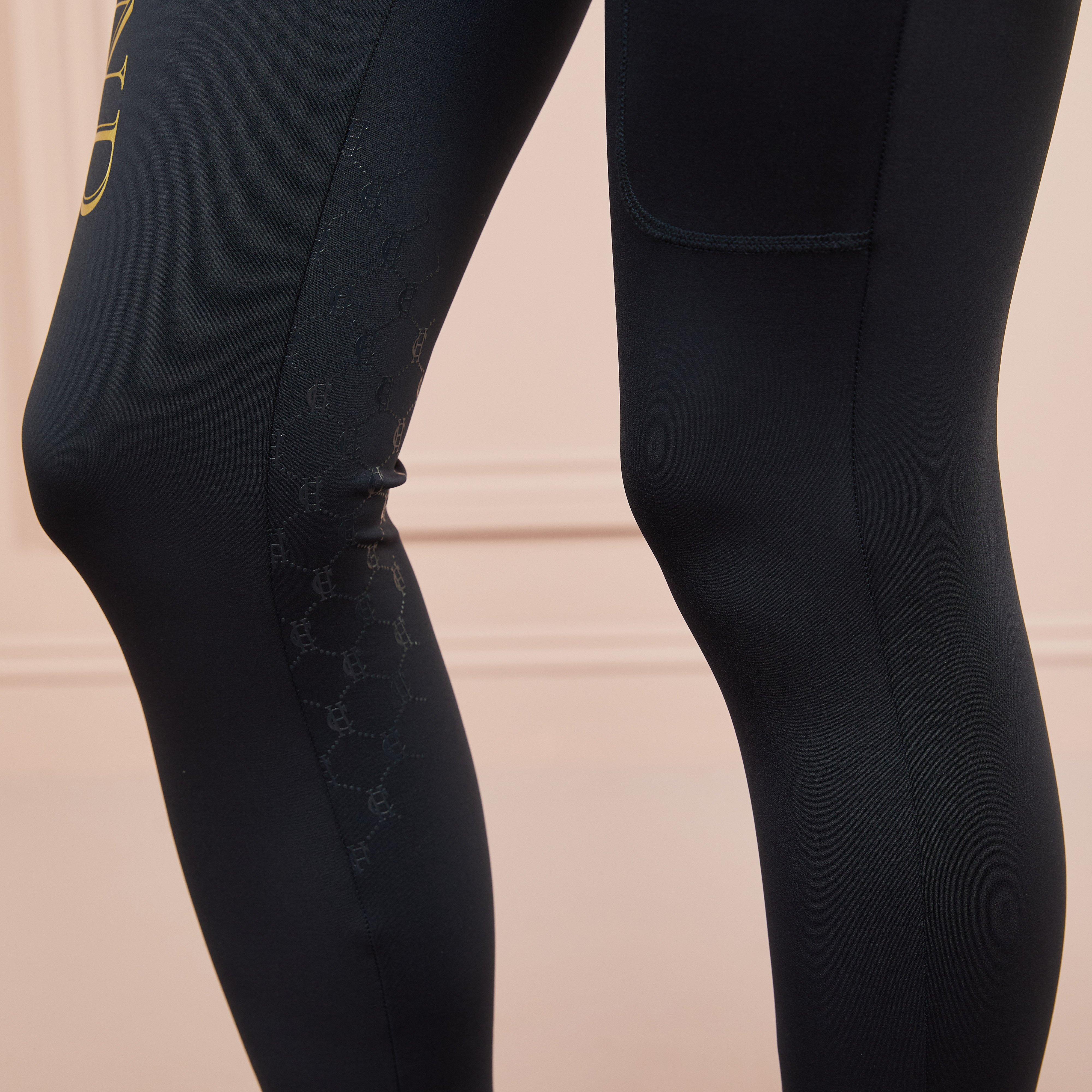 Womens Sport Leggings Slate Gold - Image 4