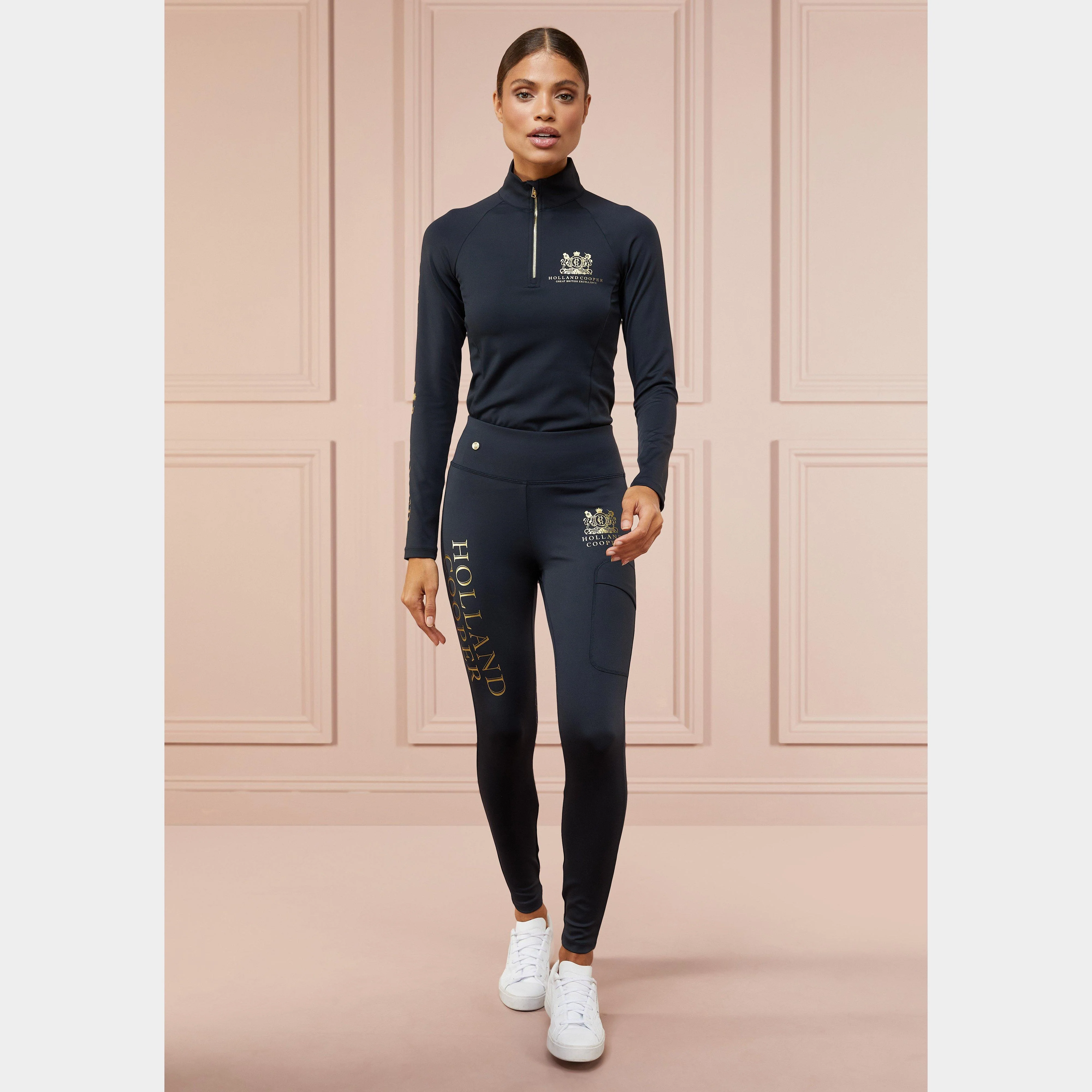 Womens Sport Leggings Slate Gold - Image 8