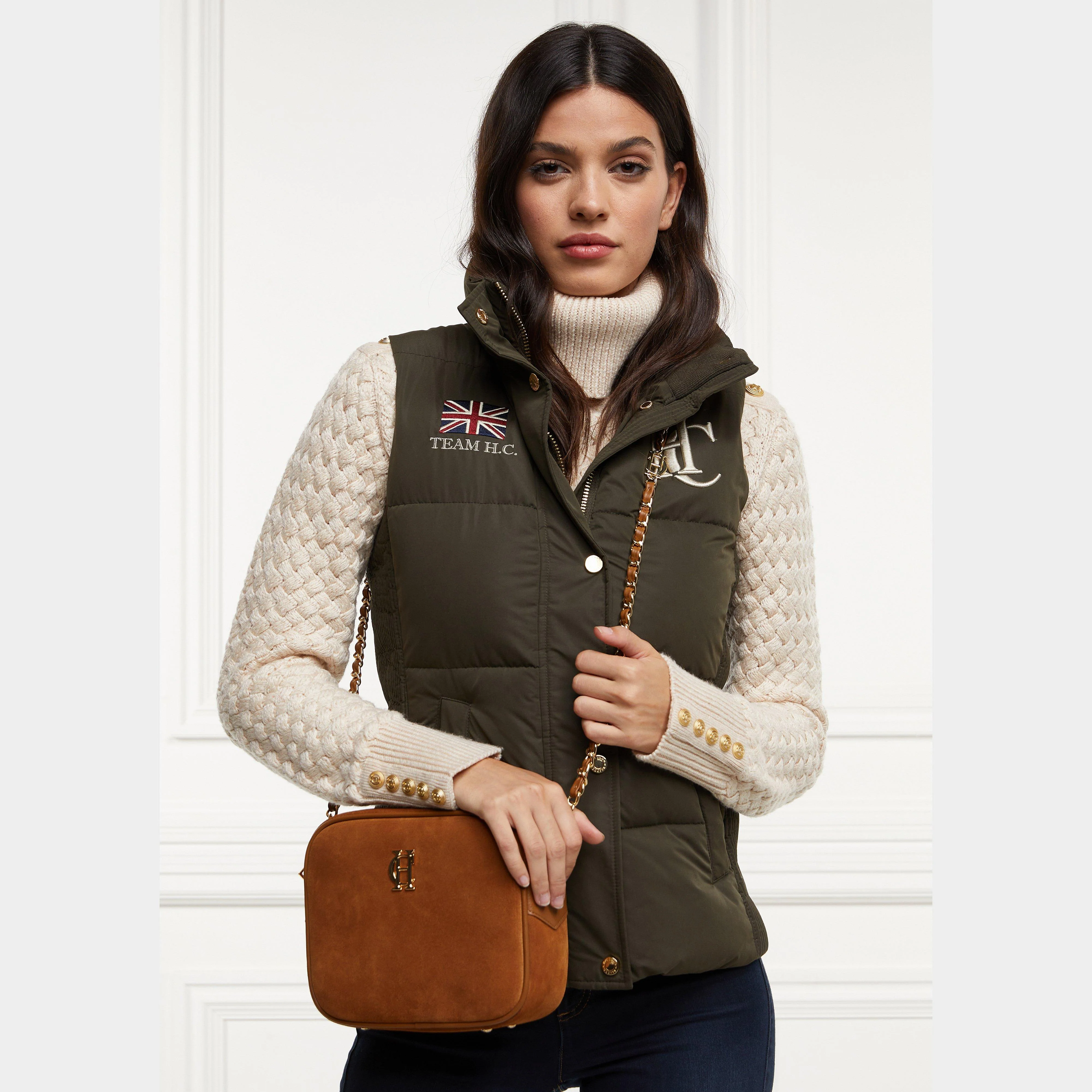Womens Team Gilet Heritage Khaki - Image 3