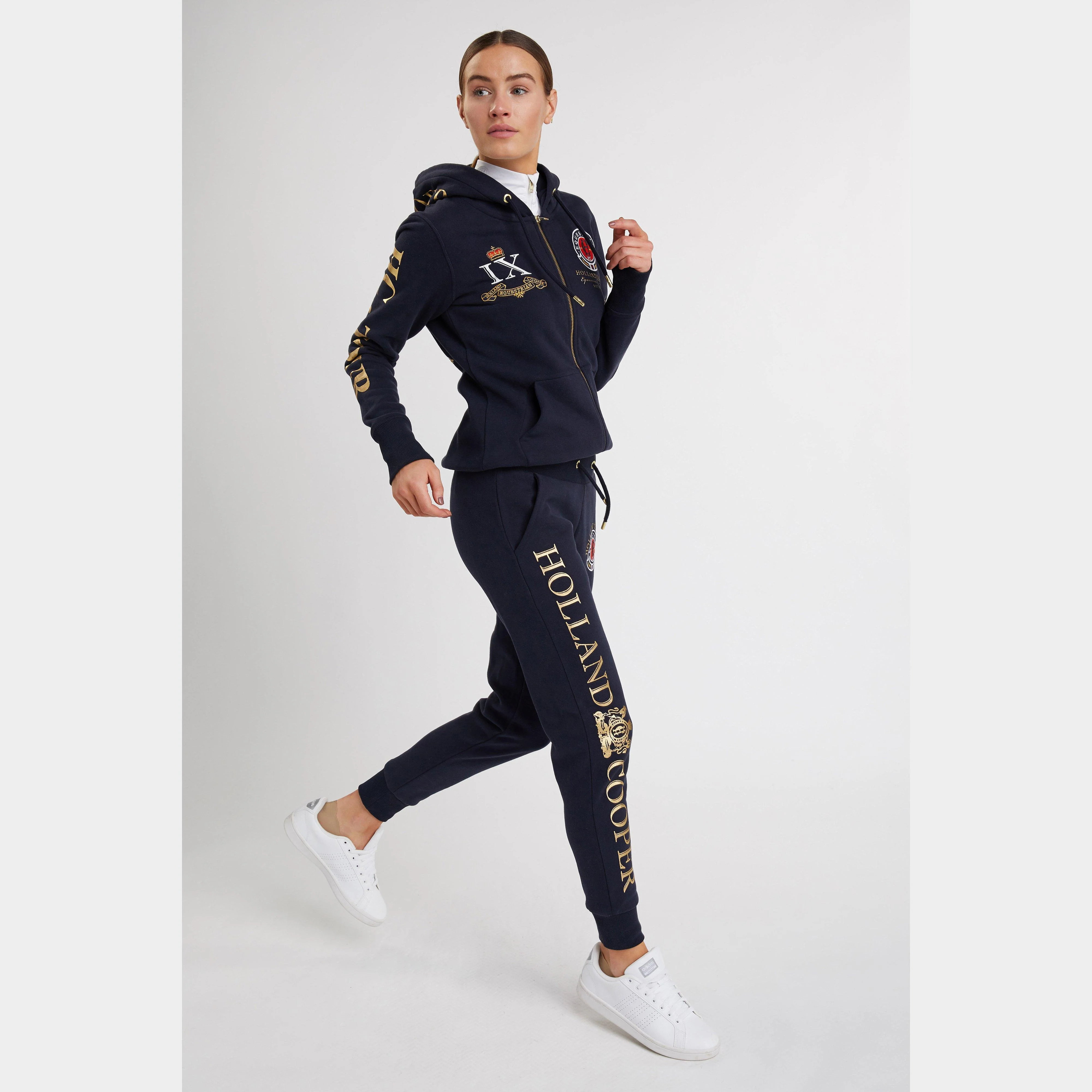 Womens Team Hoodie Navy - Image 4