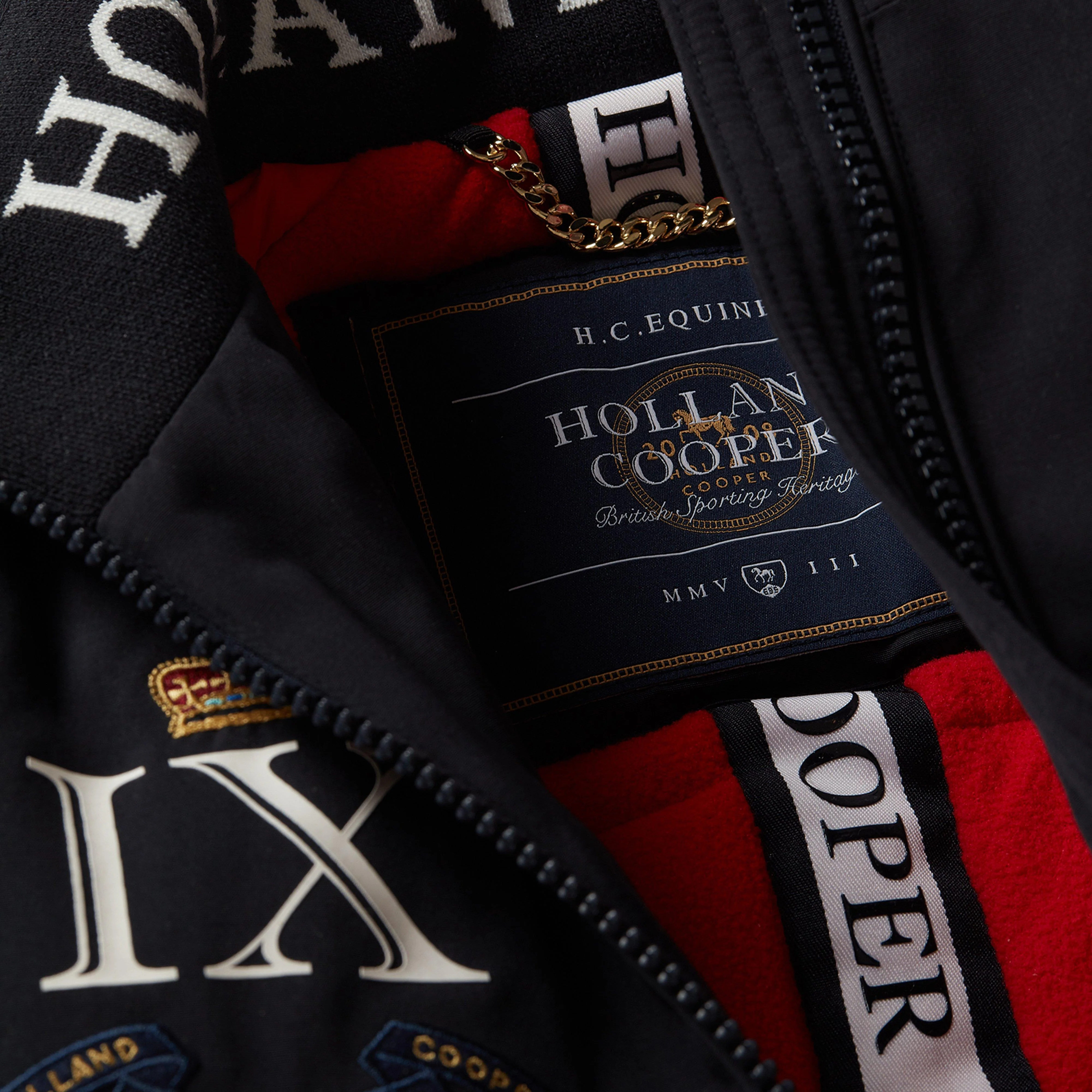 Womens Team Jacket Navy - Image 15