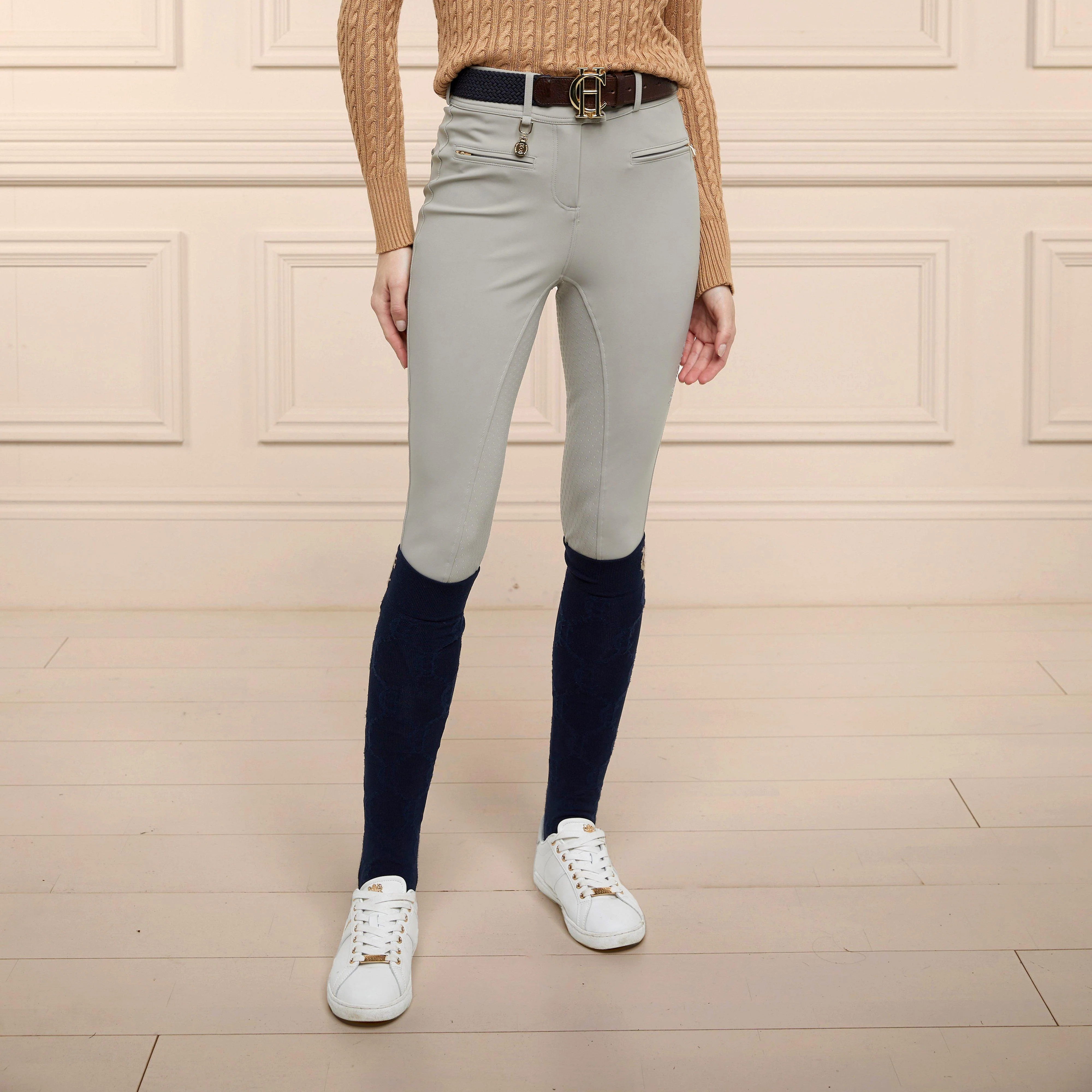 Womens Windsor Breeches Soft Grey - Image 6