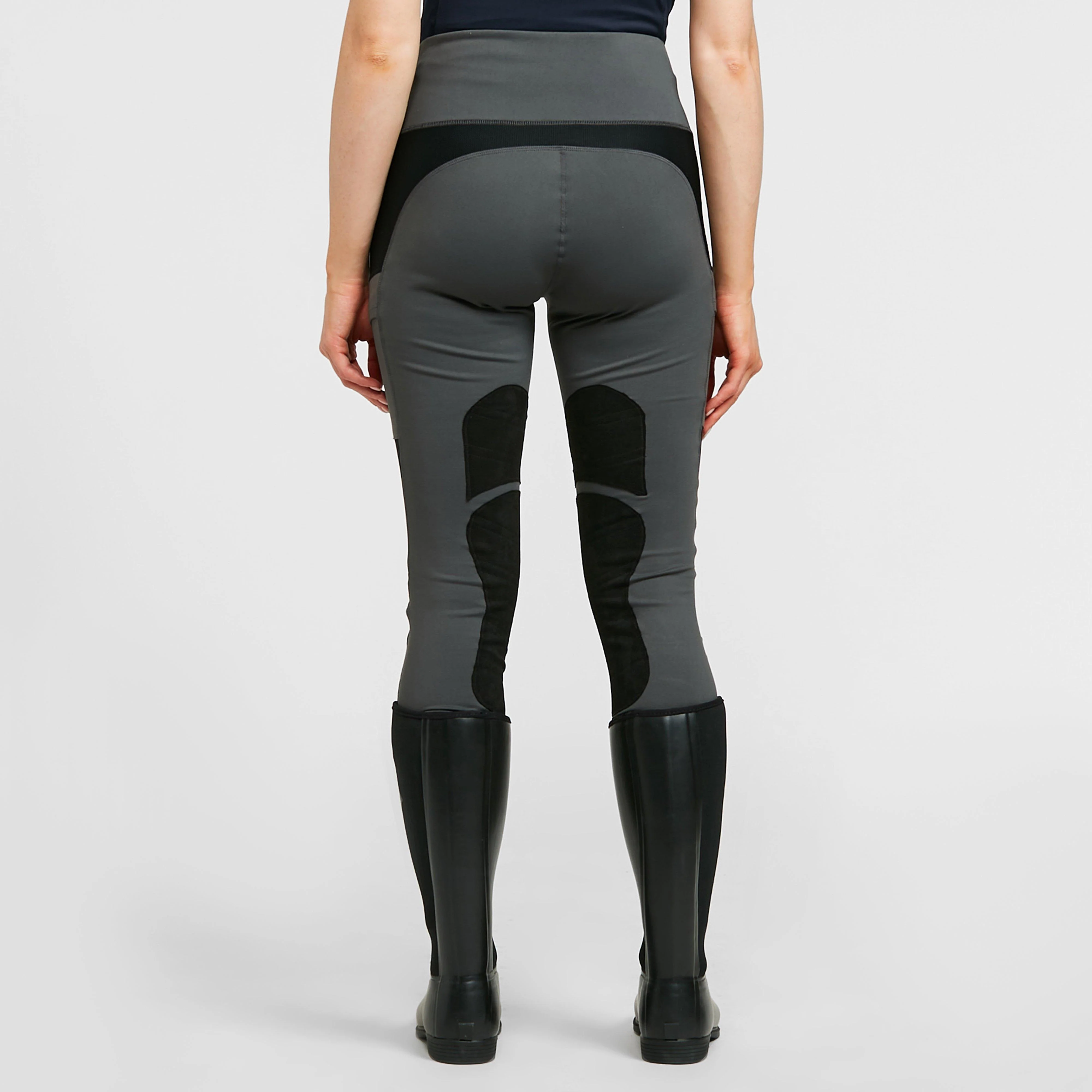 Womens Riding Tights Charcoal - Image 2