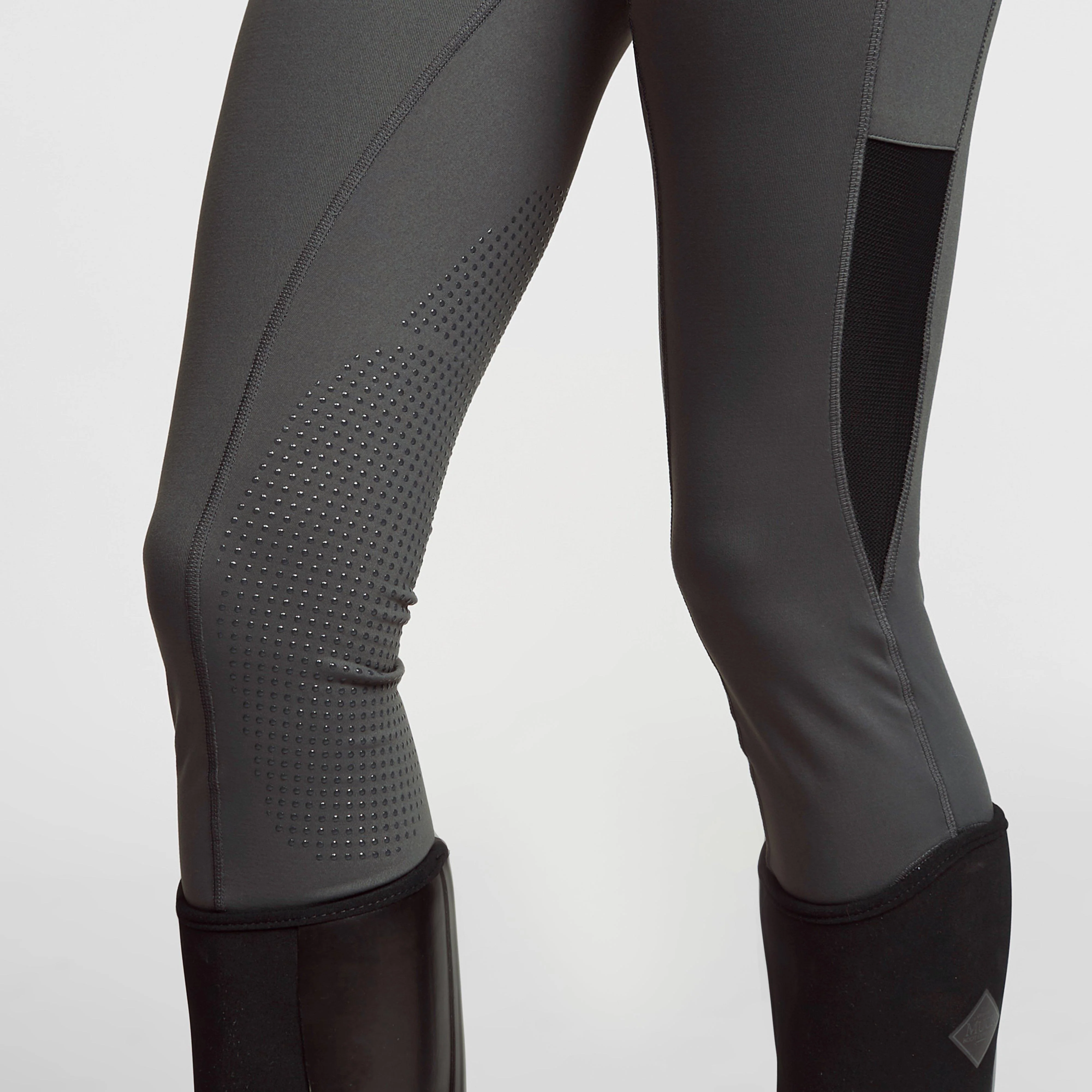Womens Silicone Grip Riding Tights Black - Image 18