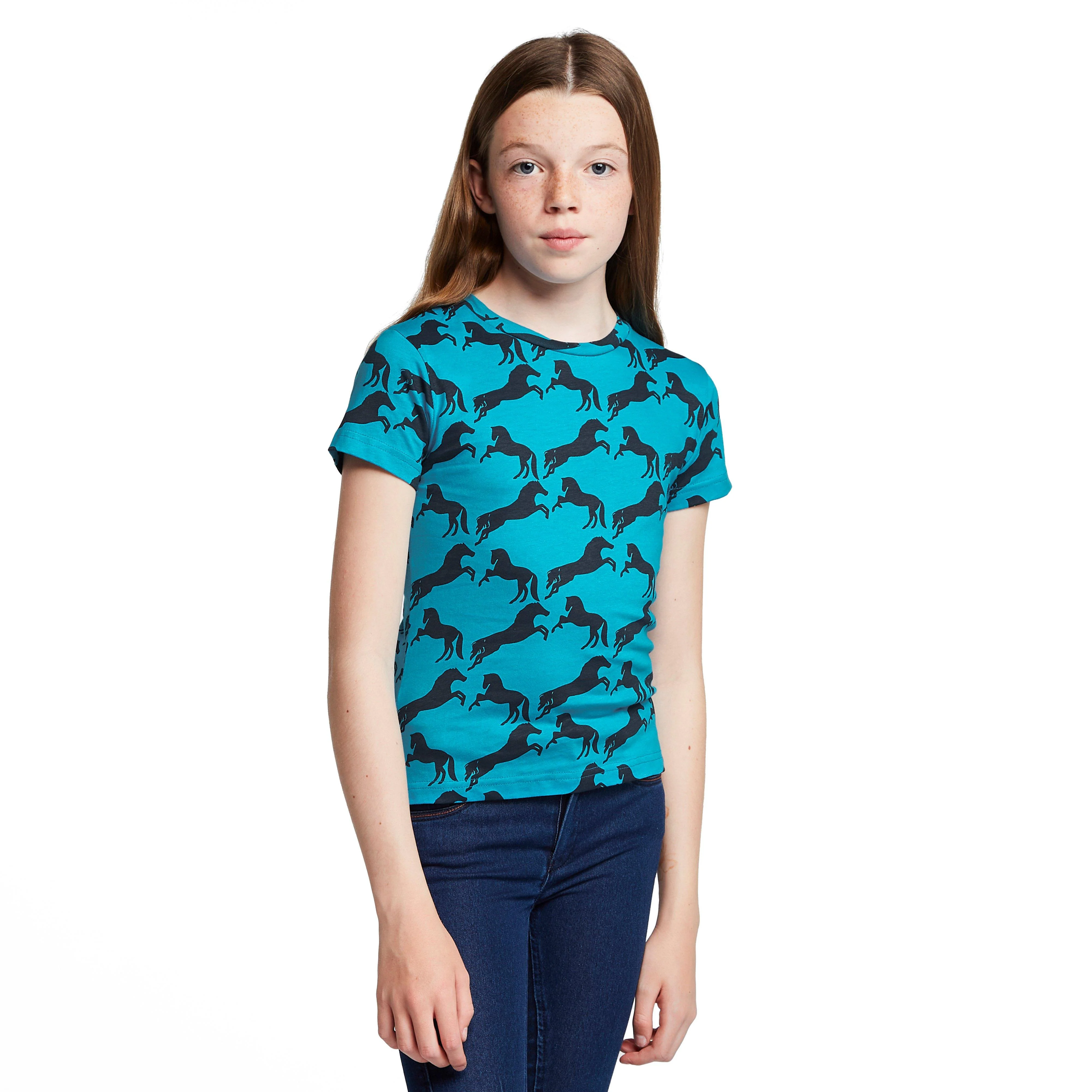 Childs Organic Micky Printed Cotton T-Shirt Hawaiian Blue - Image 7
