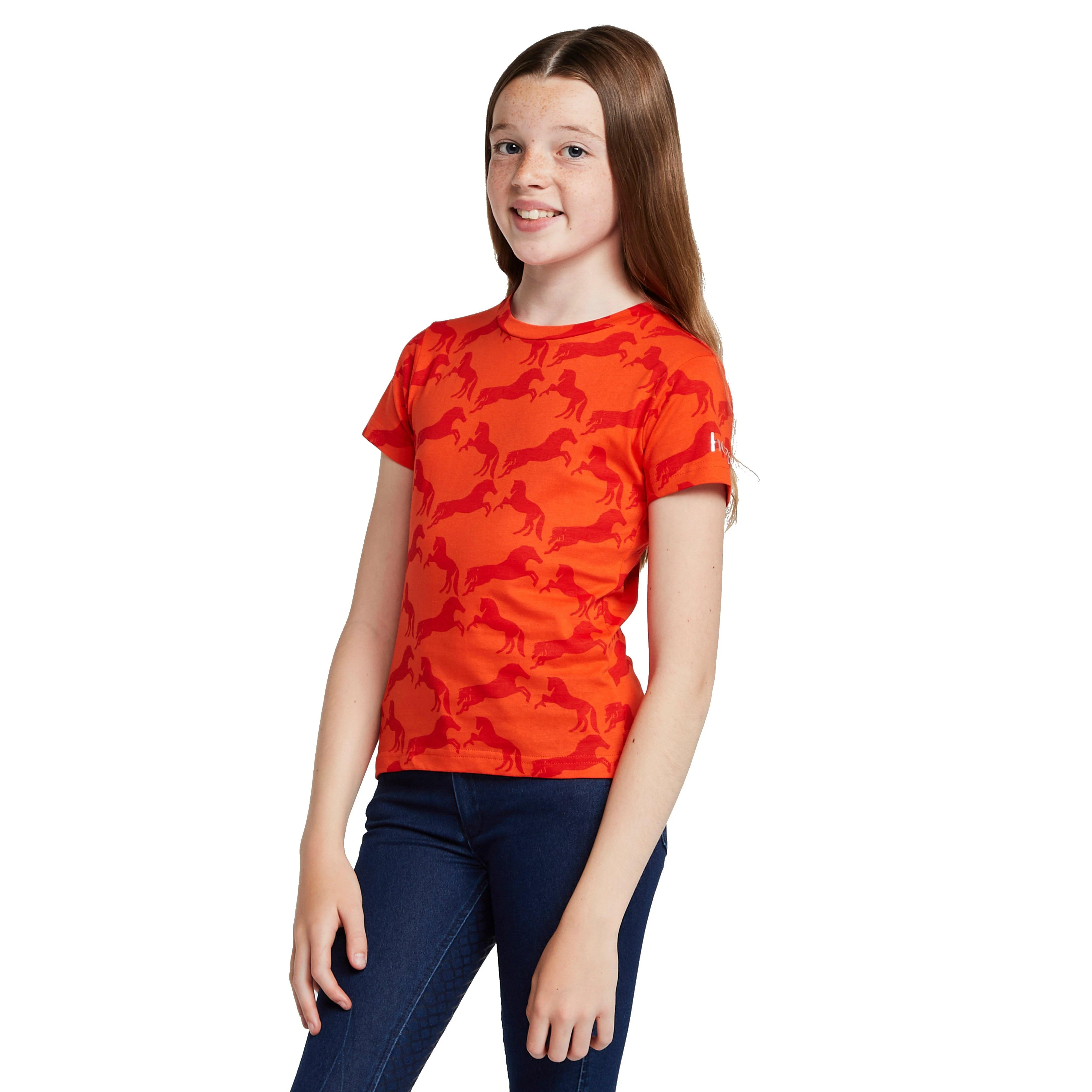 Childs Organic Micky Printed Cotton T-Shirt Mandarine Orange - Image 7